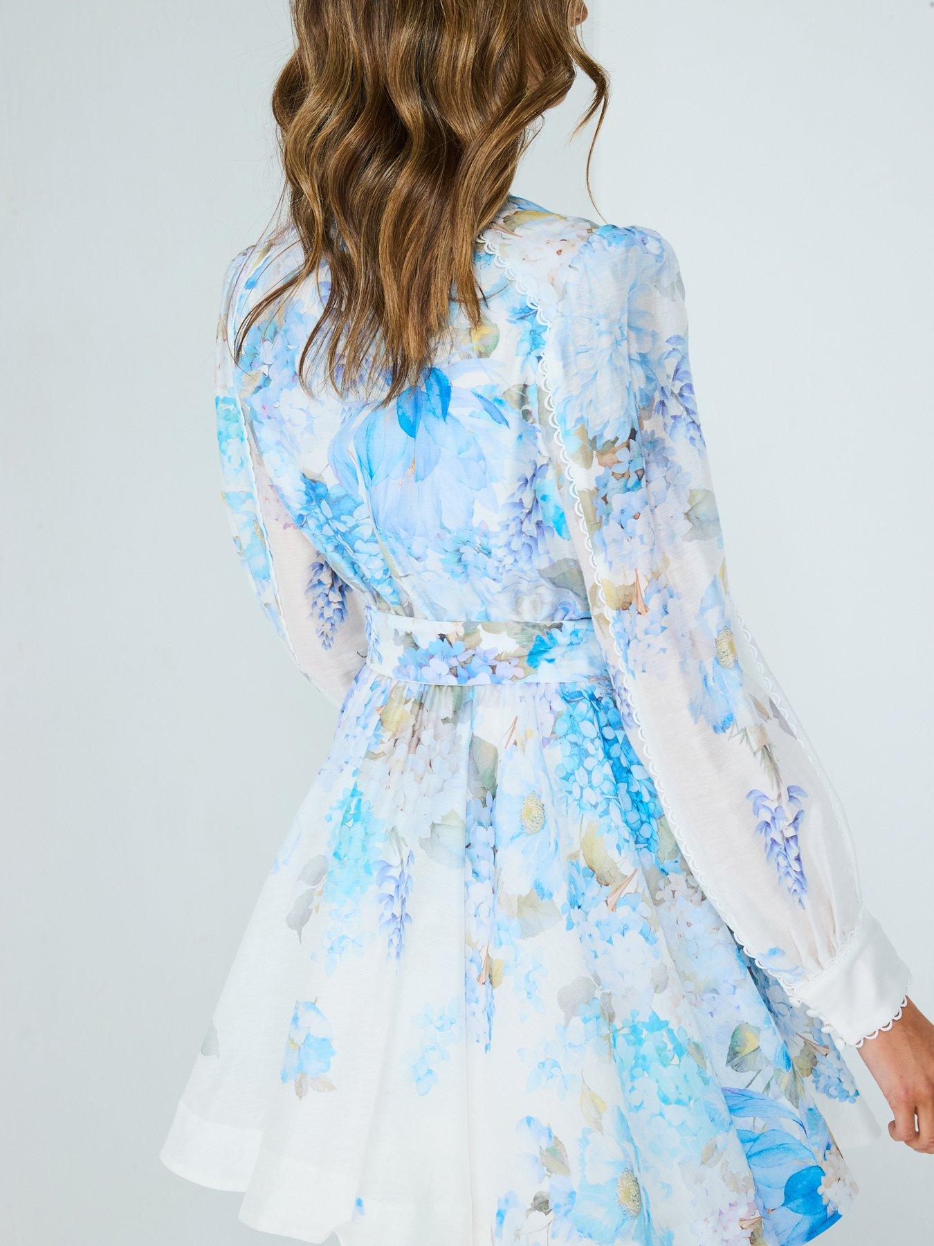 Image 2 of 6 of Forever New Vienna Trim Detail Skater - Blue