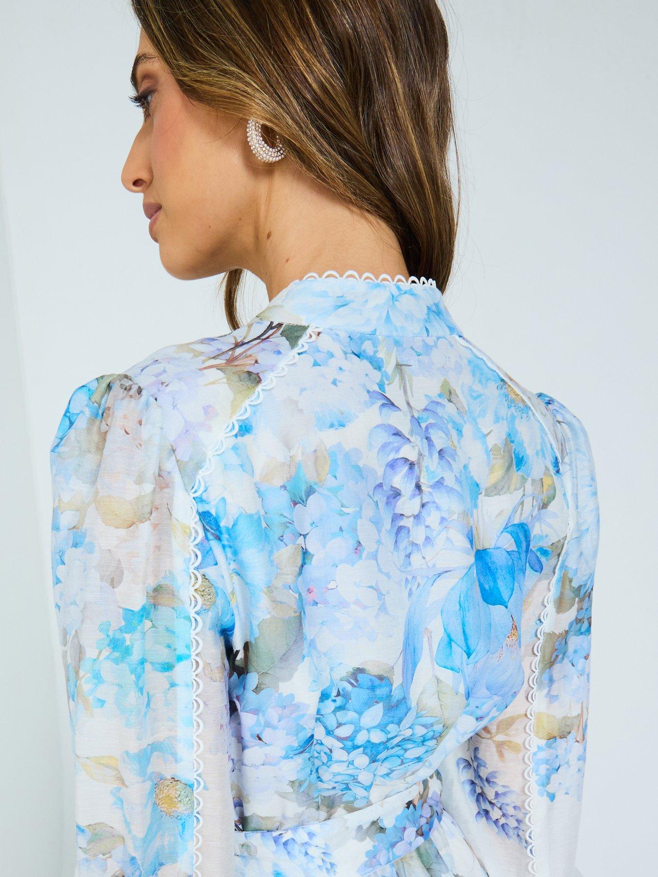 Image 5 of 6 of Forever New Vienna Trim Detail Skater - Blue