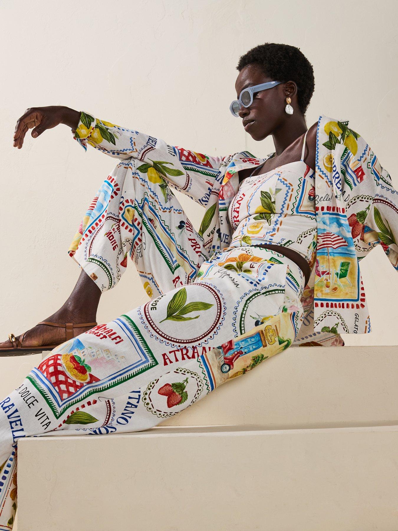 Image 4 of 6 of Forever New Francine Printed Crop Top - Multi