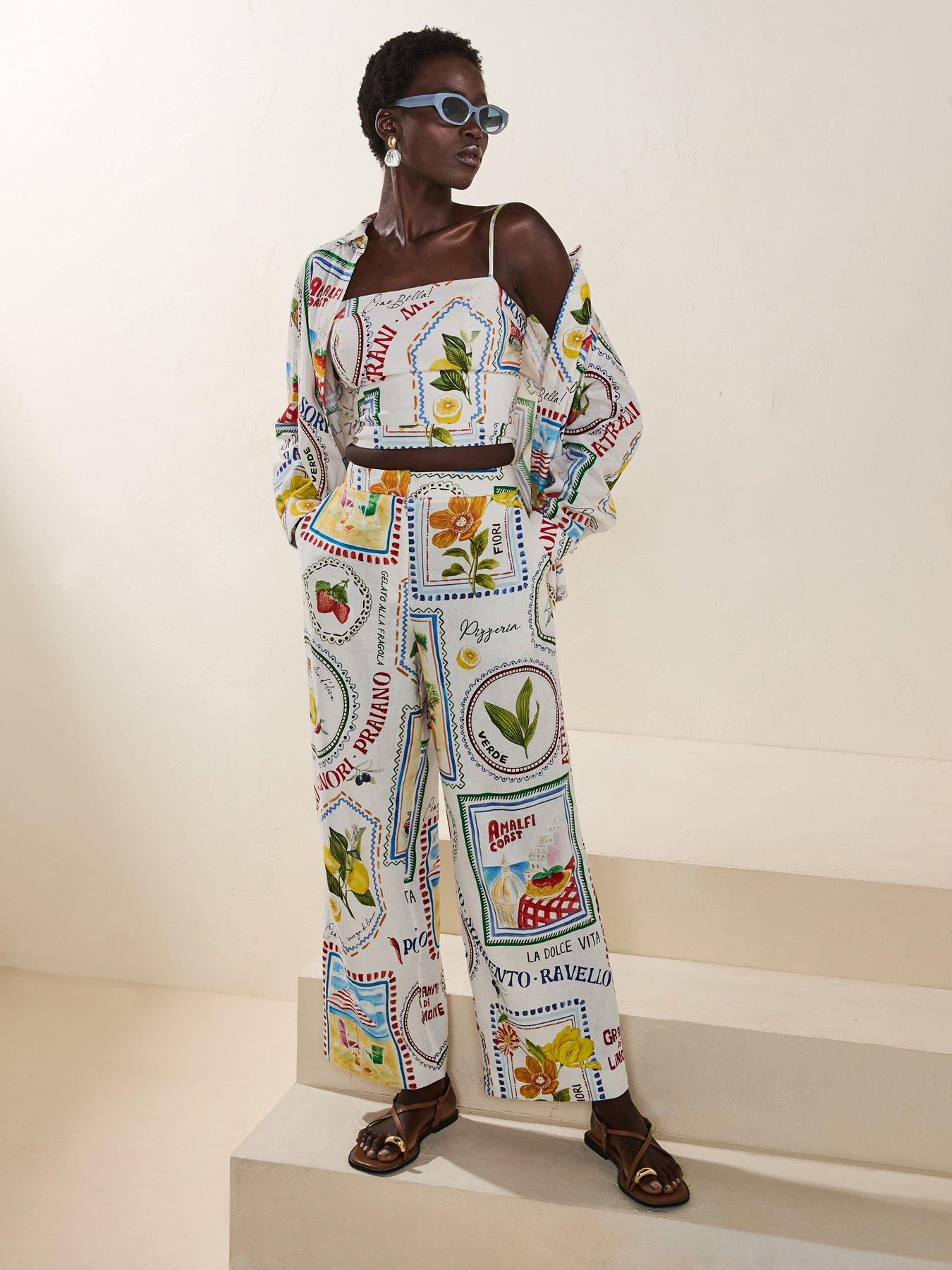 Image 6 of 6 of Forever New Francine Printed Crop Top - Multi