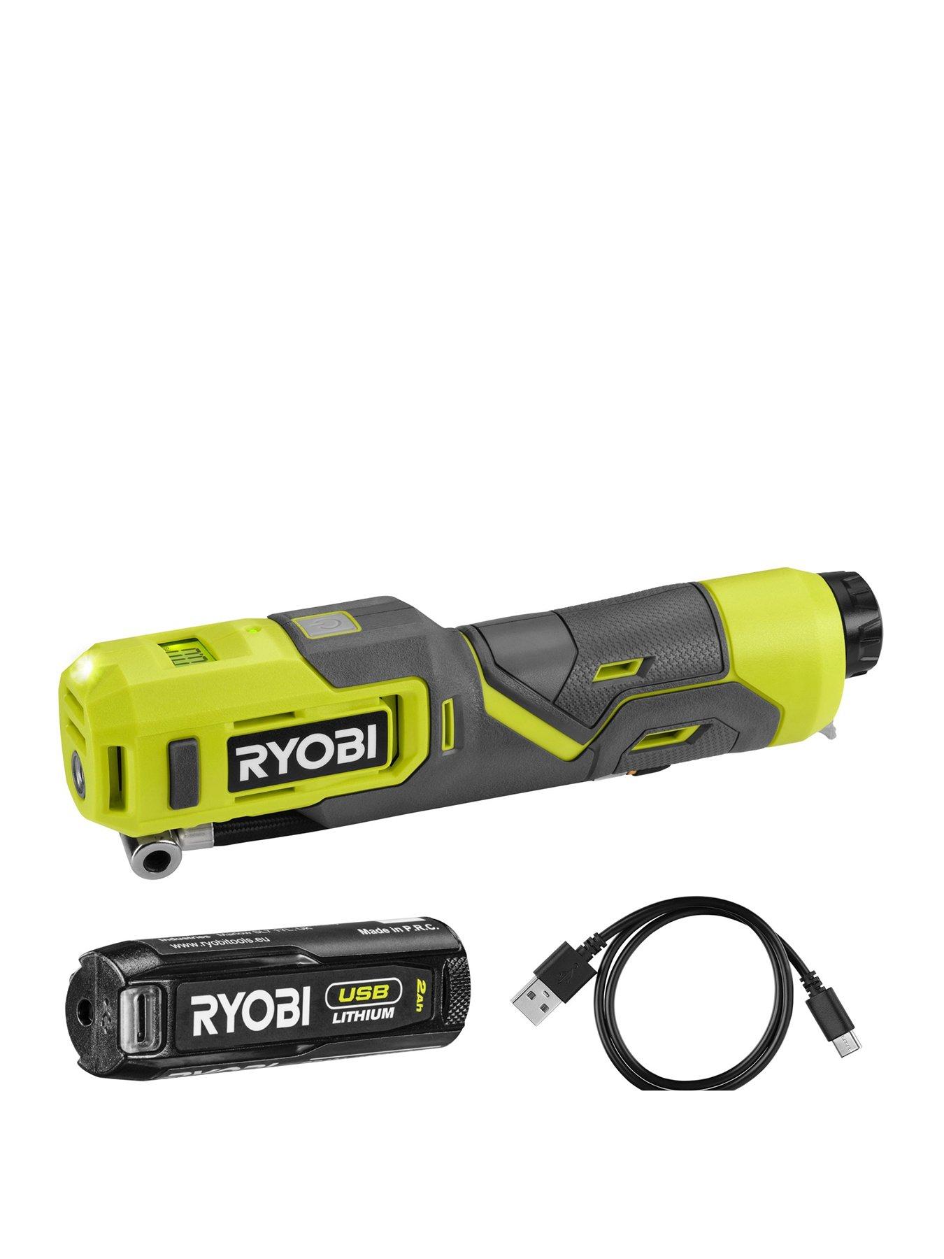 undefined Ryobi RI4-120G 4V Cordless USB Lithium High Pressure Inflator (1 x 4V 2.0Ah)
