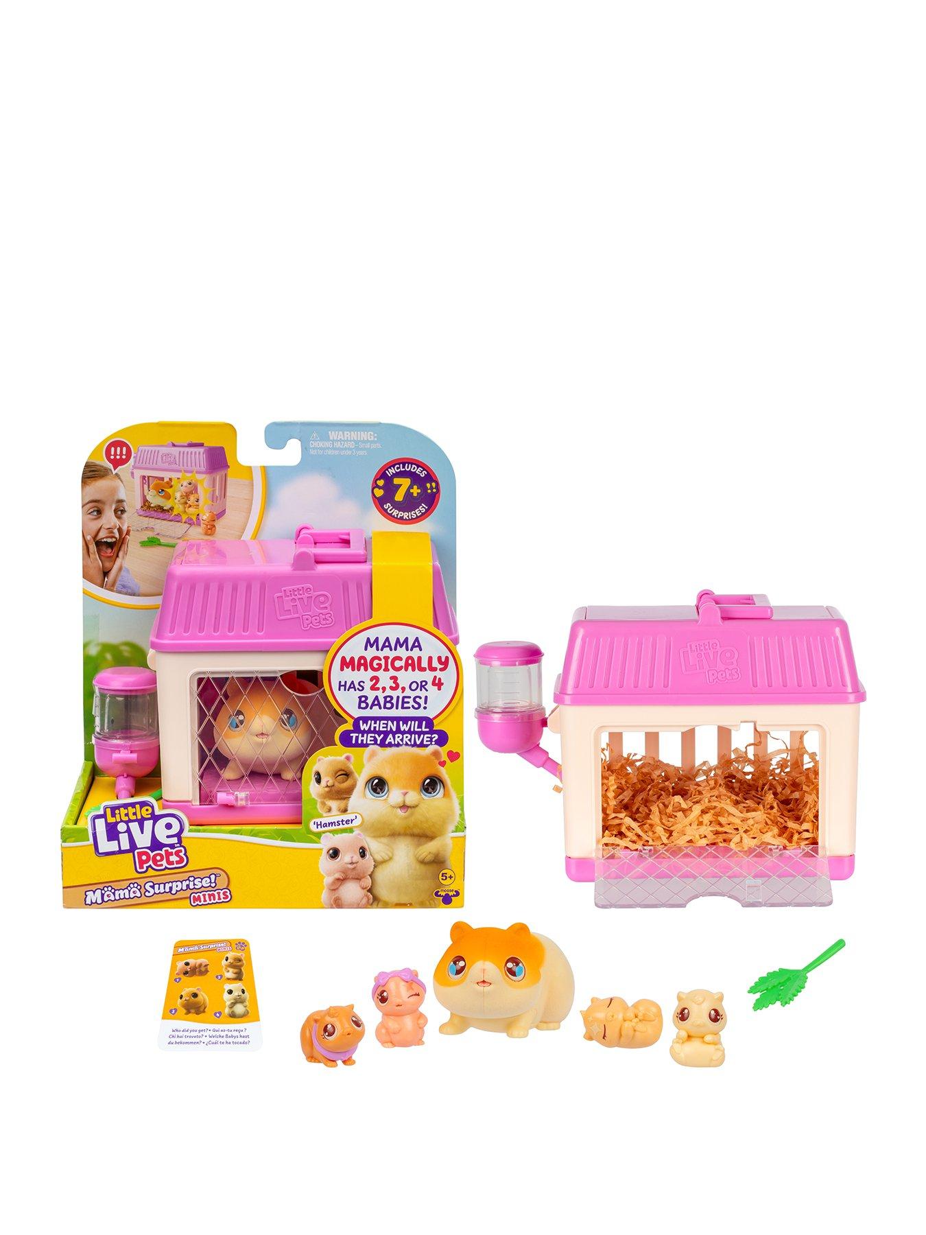 Little Live Pets Little Live Pets Mama Surprise Minis Hamster Toy, Care For Your Mama Hamster in Their Hutch To Reveal 2, 3, or 4 Mini Babies