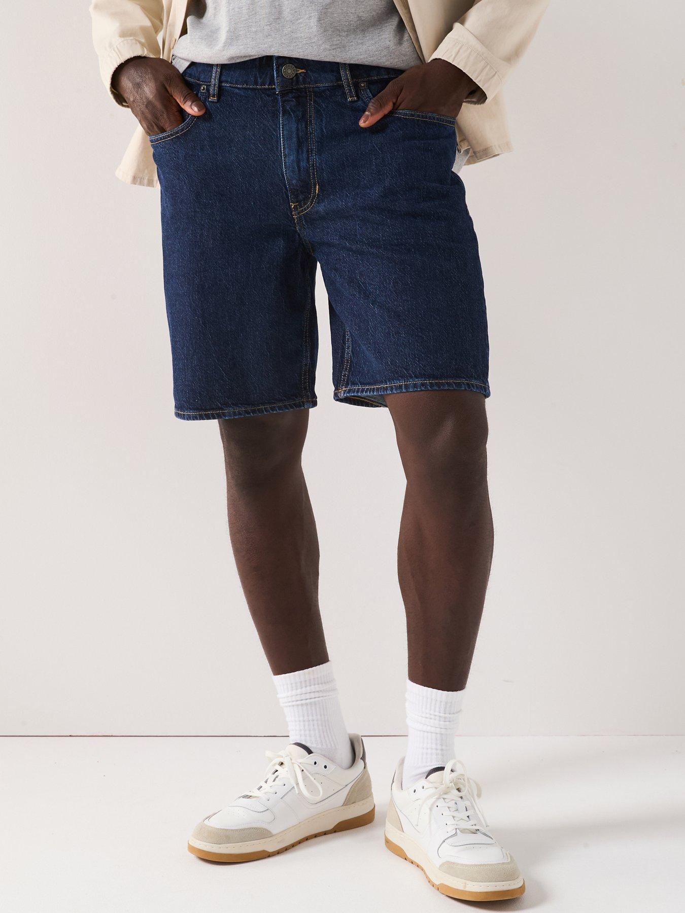 guess-jeans-regular-denim-shorts-dark-blue