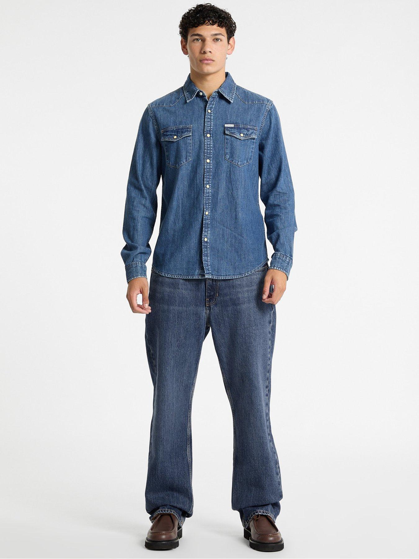 guess-jeans-slim-long-sleeve-denim-shirt--blueback
