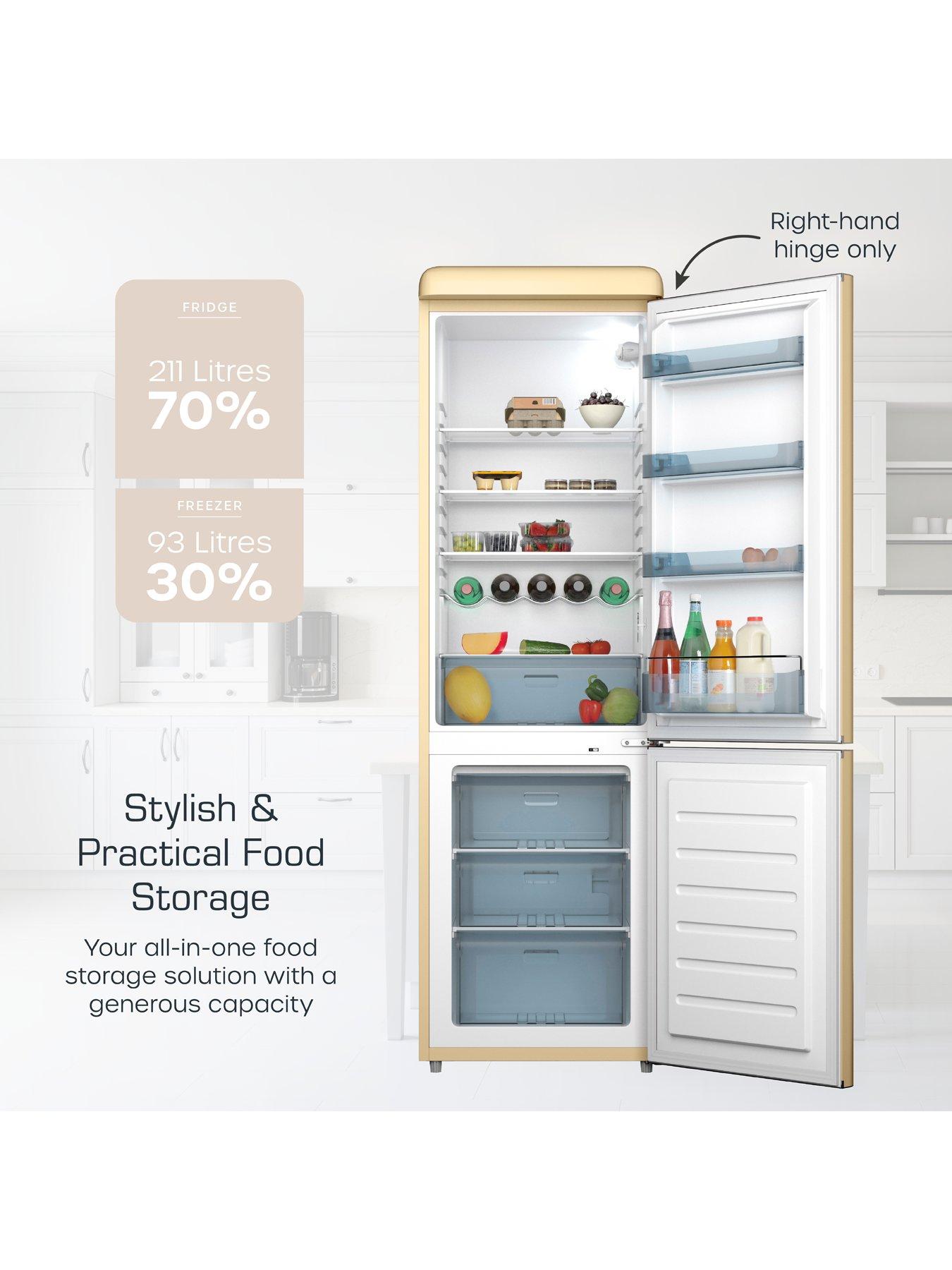 Image 3 of 8 of Swan Swan SR11020CNE Retro Cream Fridge Freezer 304L