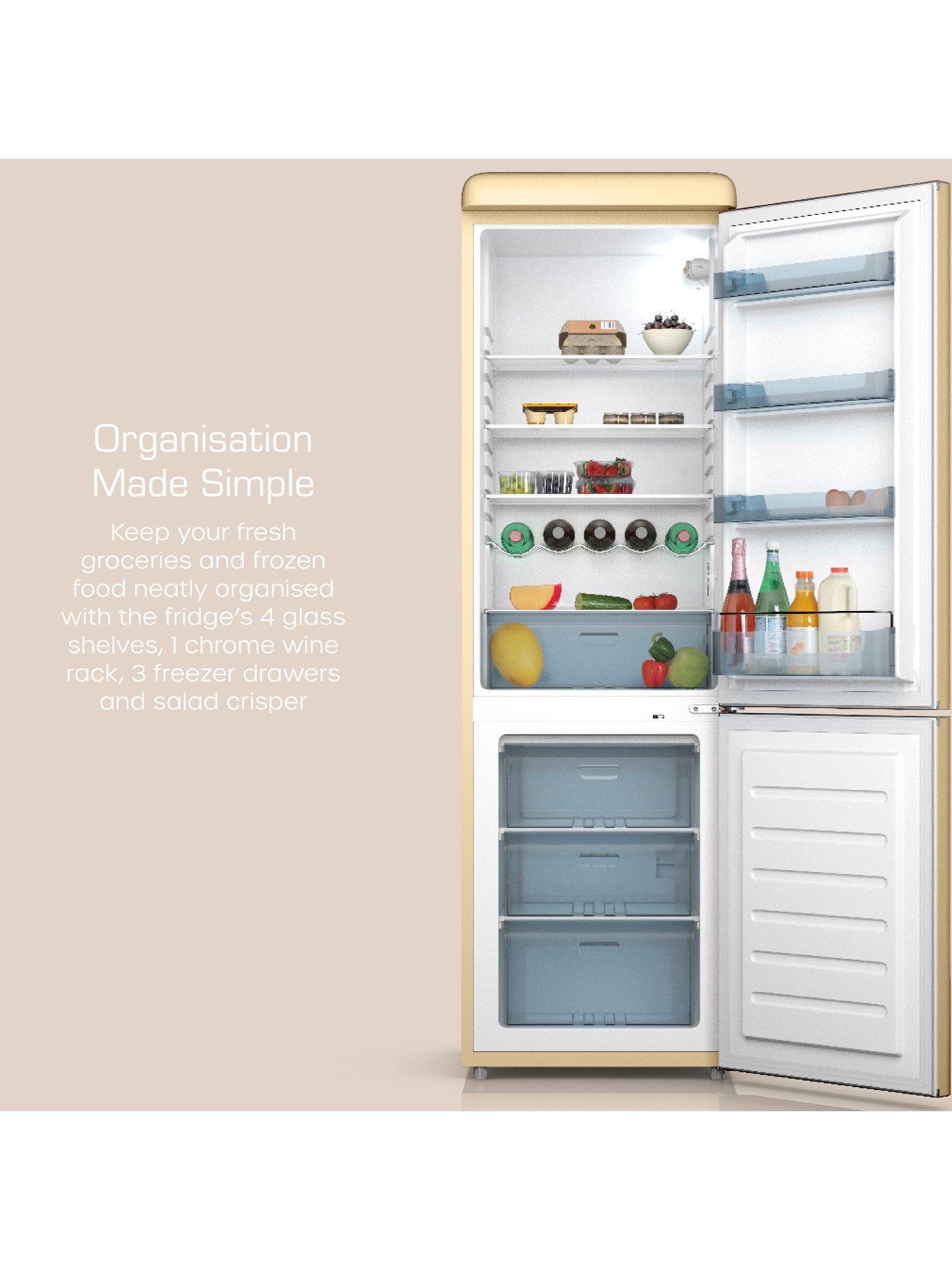 Image 5 of 8 of Swan Swan SR11020CNE Retro Cream Fridge Freezer 304L