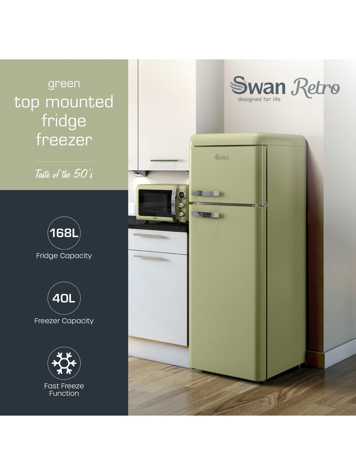 swan-swan-sr11010gne-retro-green-top-mounted-fridge-freezer-208lstillFront