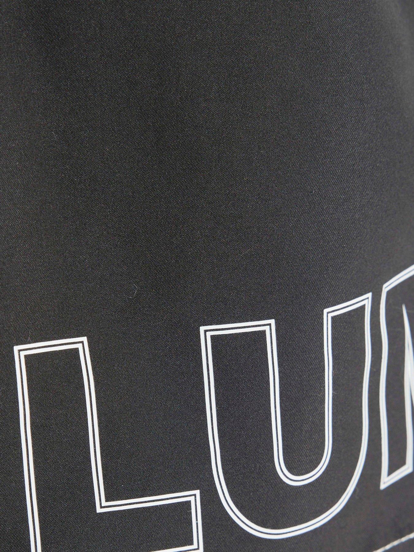 Image 2 of 3 of River Island Boys Luminis Swim Shorts - Black