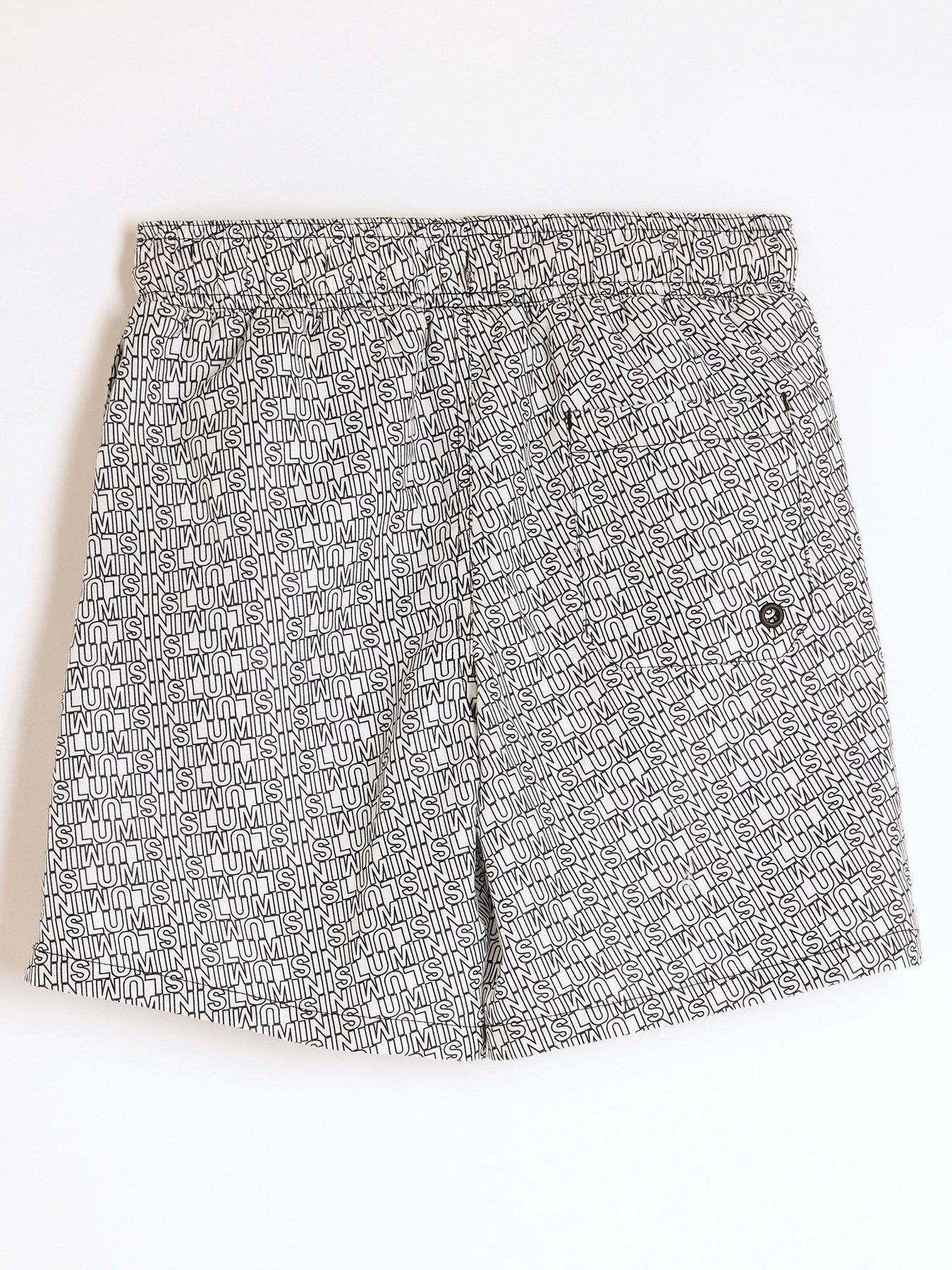 Image 2 of 4 of River Island Boys Monogram Luminis Swim Shorts - Black