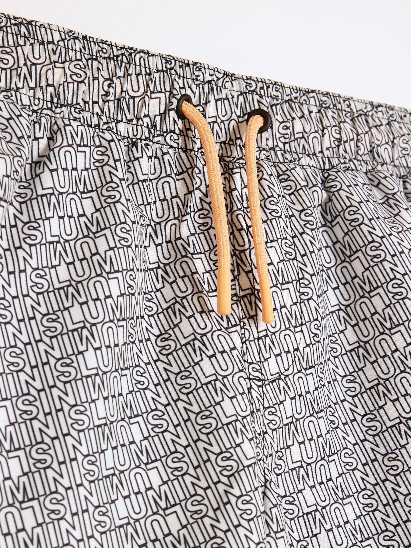 Image 3 of 4 of River Island Boys Monogram Luminis Swim Shorts - Black