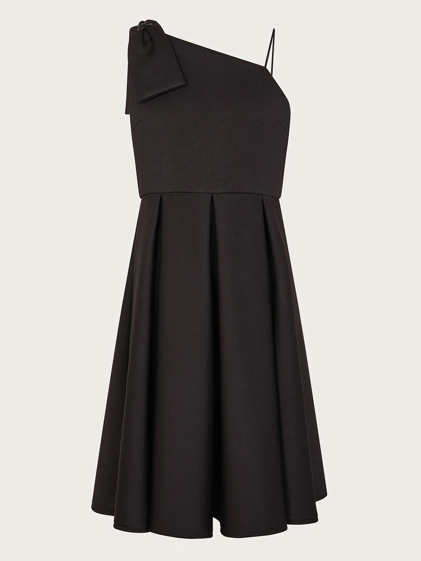 undefined Girls Nina Scuba Bow Prom Dress - Black