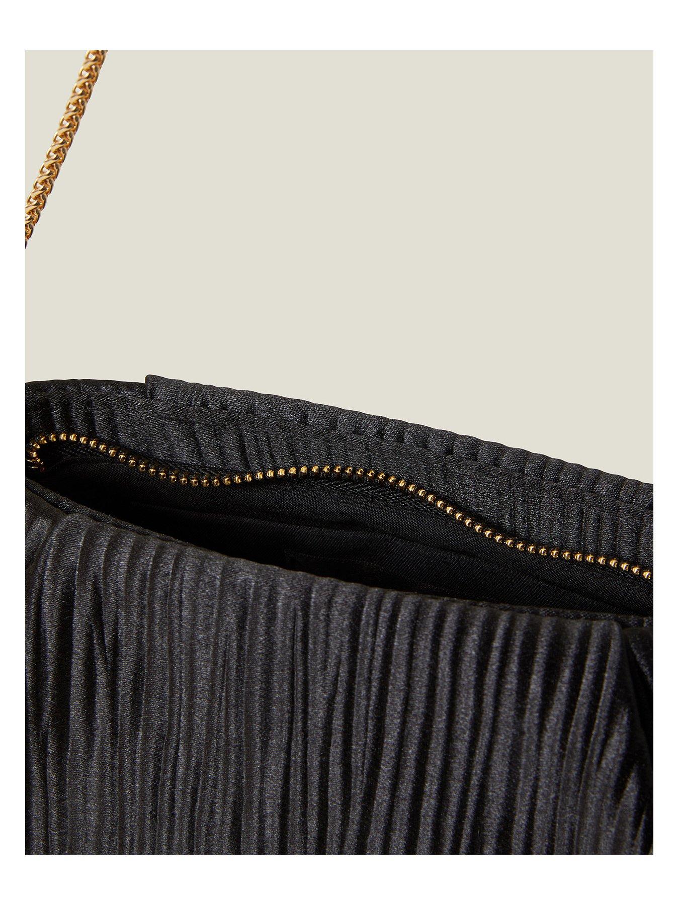 accessorize-satin-pleated-clutch-blackdetail