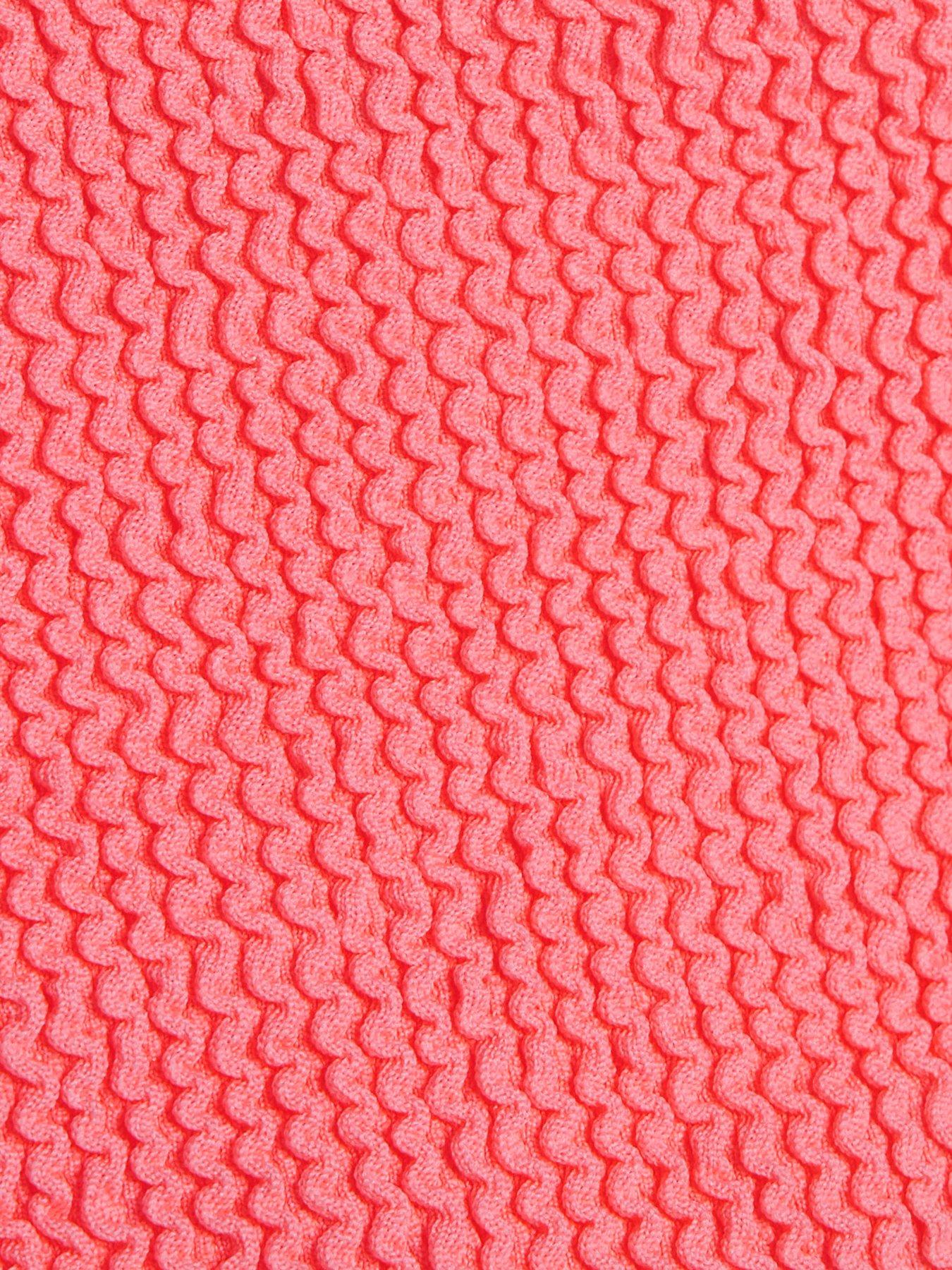 Image 3 of 3 of River Island Mini Mini Girls Textured Bikini Top Set - Orange