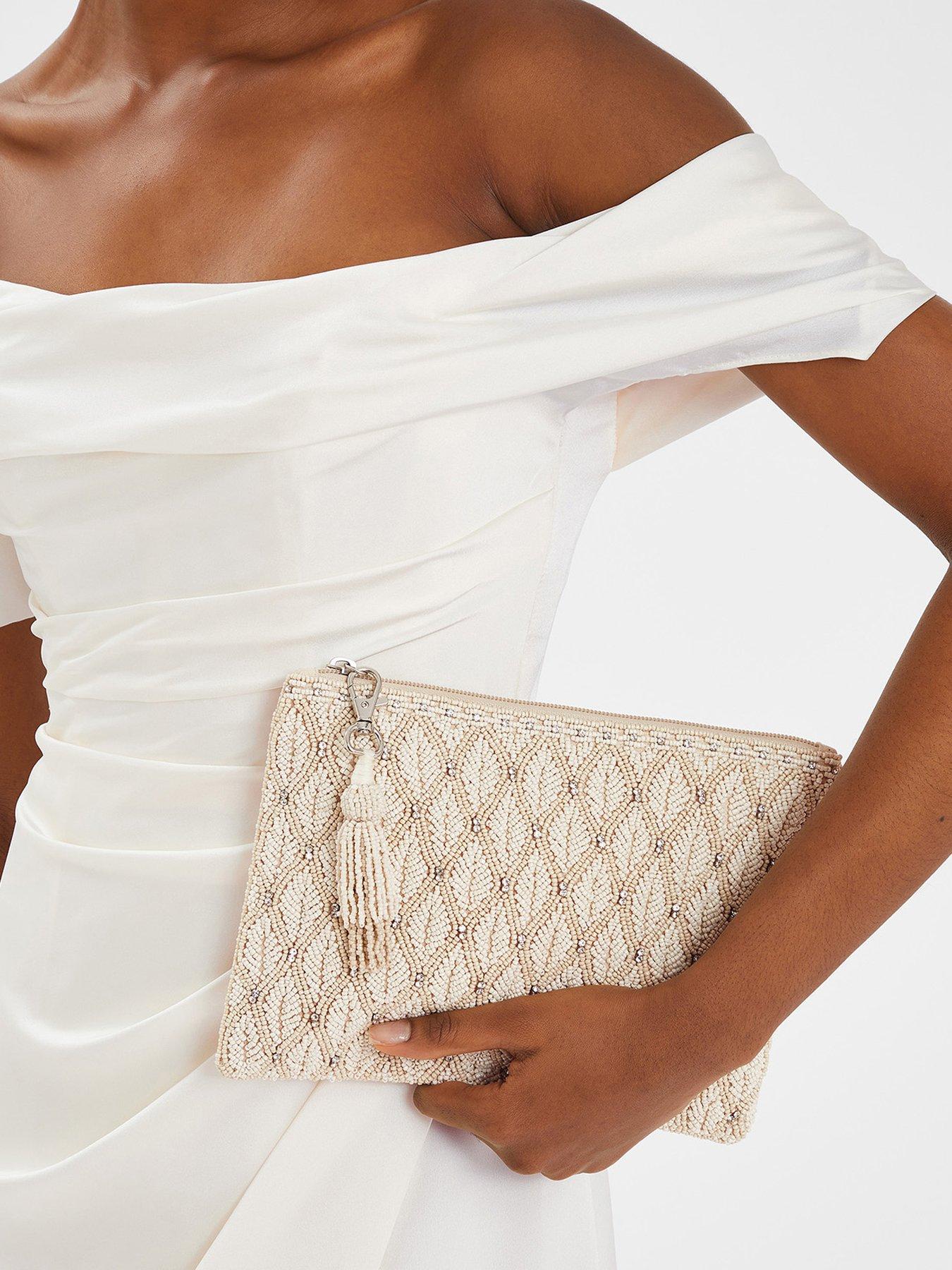 Image 2 of 5 of Accessorize Bridal Holiday Pouch - Ivory
