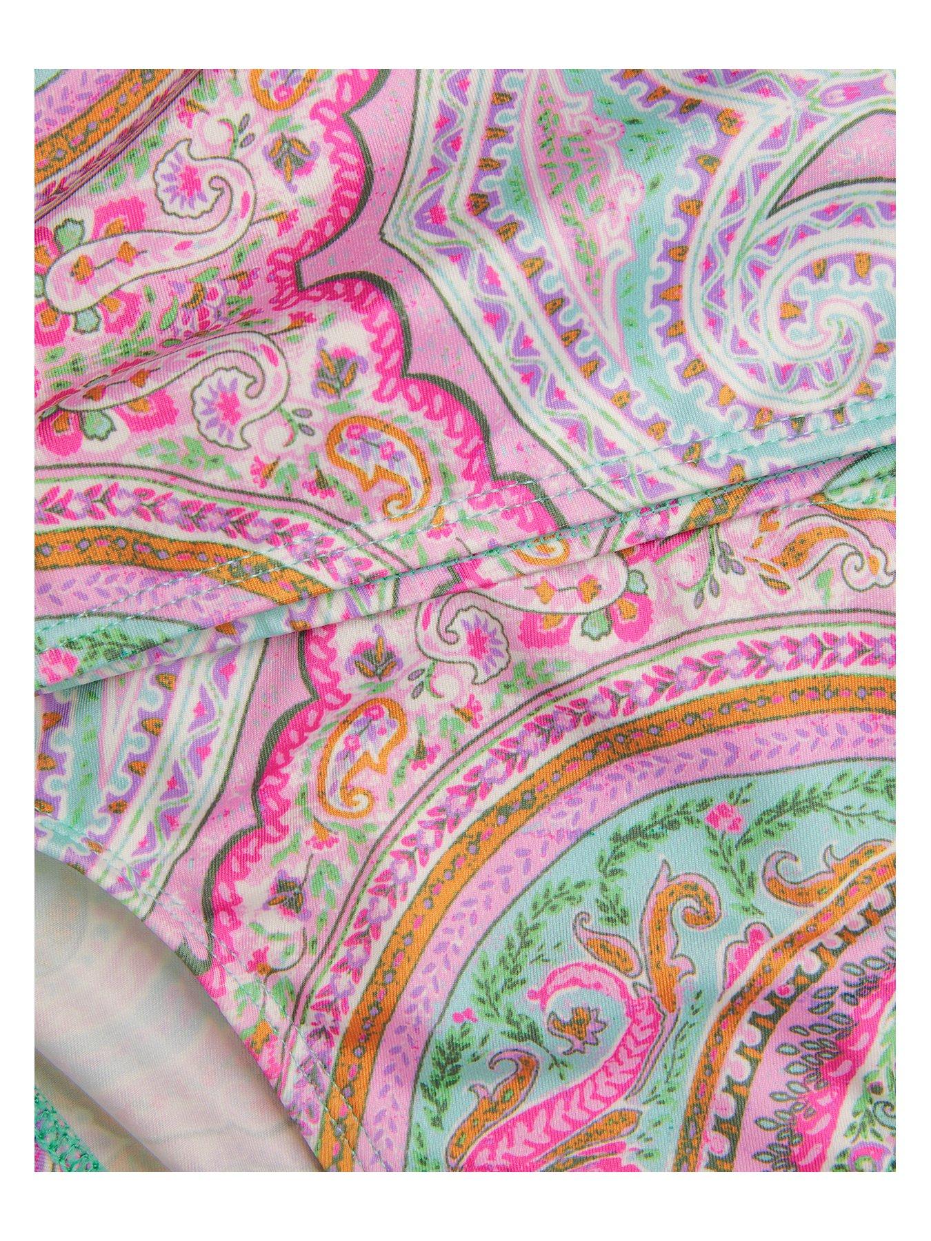 Image 3 of 3 of Monsoon Girls Paisley Asymmetric Bikini Set - Blue