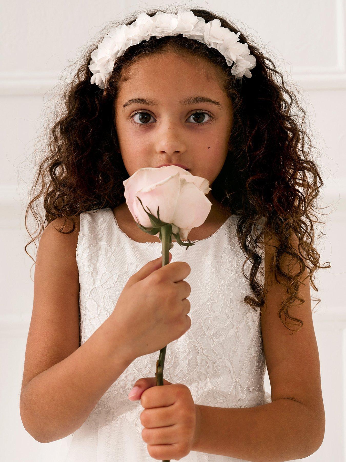 undefined Girls Alianthe Bridesmaid Maxi Dress - Ivory