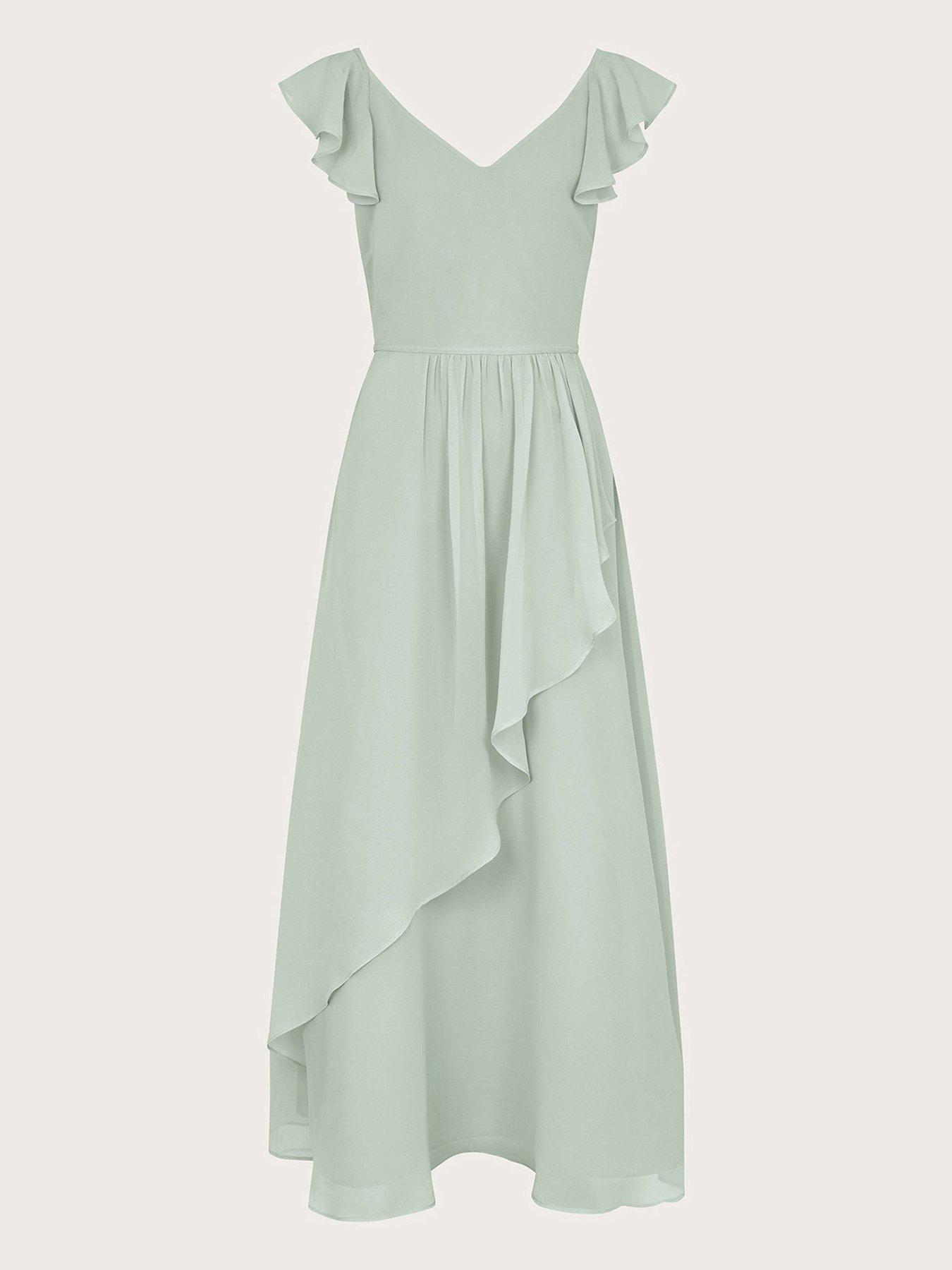 Image 1 of 4 of Monsoon Girls Indie Tie Back Prom Dress - Sage