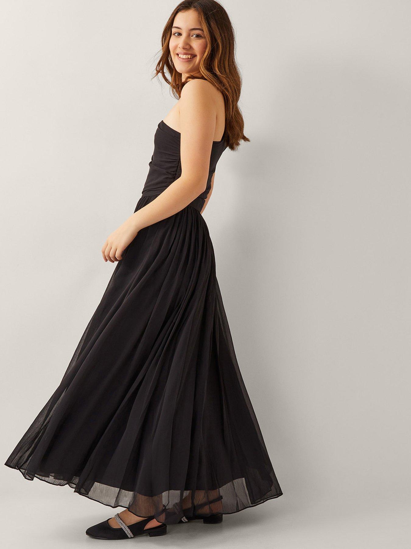 Monsoon Girls Texas One Shoulder Prom Dress - Black