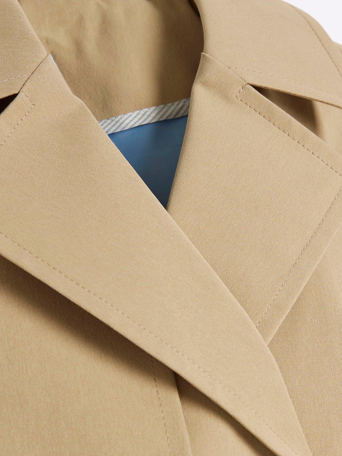 Image 5 of 6 of River Island Girls Bubble Hem Trench Coat - Beige