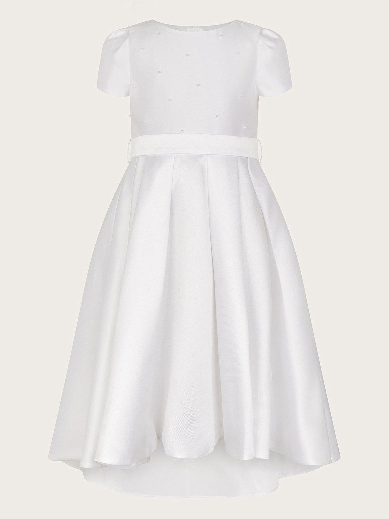 undefined Girls Henrietta Scatter Communion Dress - White