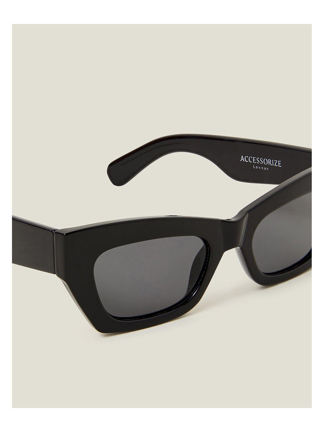Image 3 of 3 of Accessorize Chunky Black Cateye Sunglasses - Black