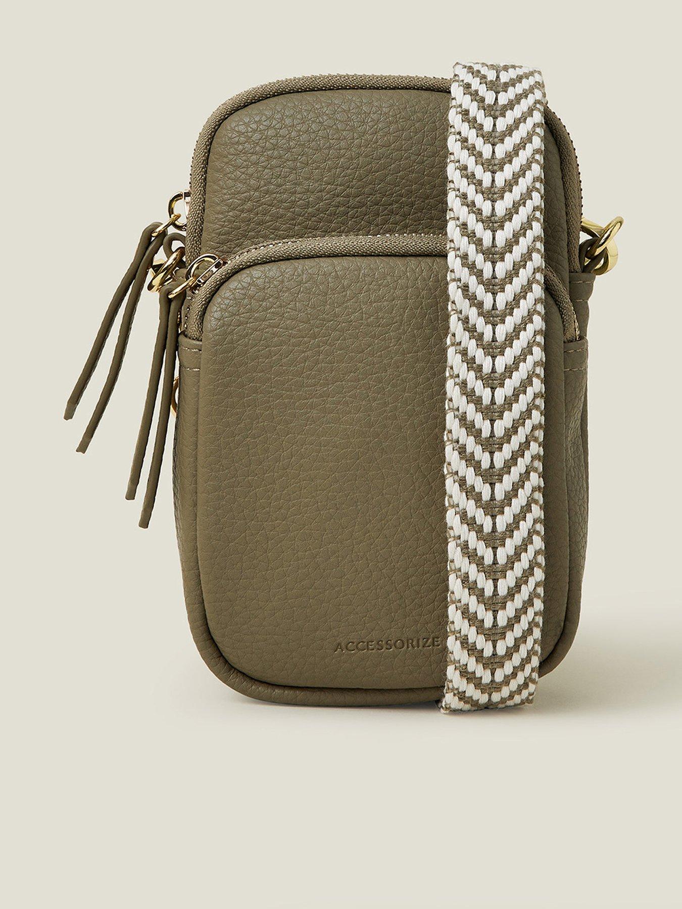 accessorize-webbing-strap-phone-bag-green