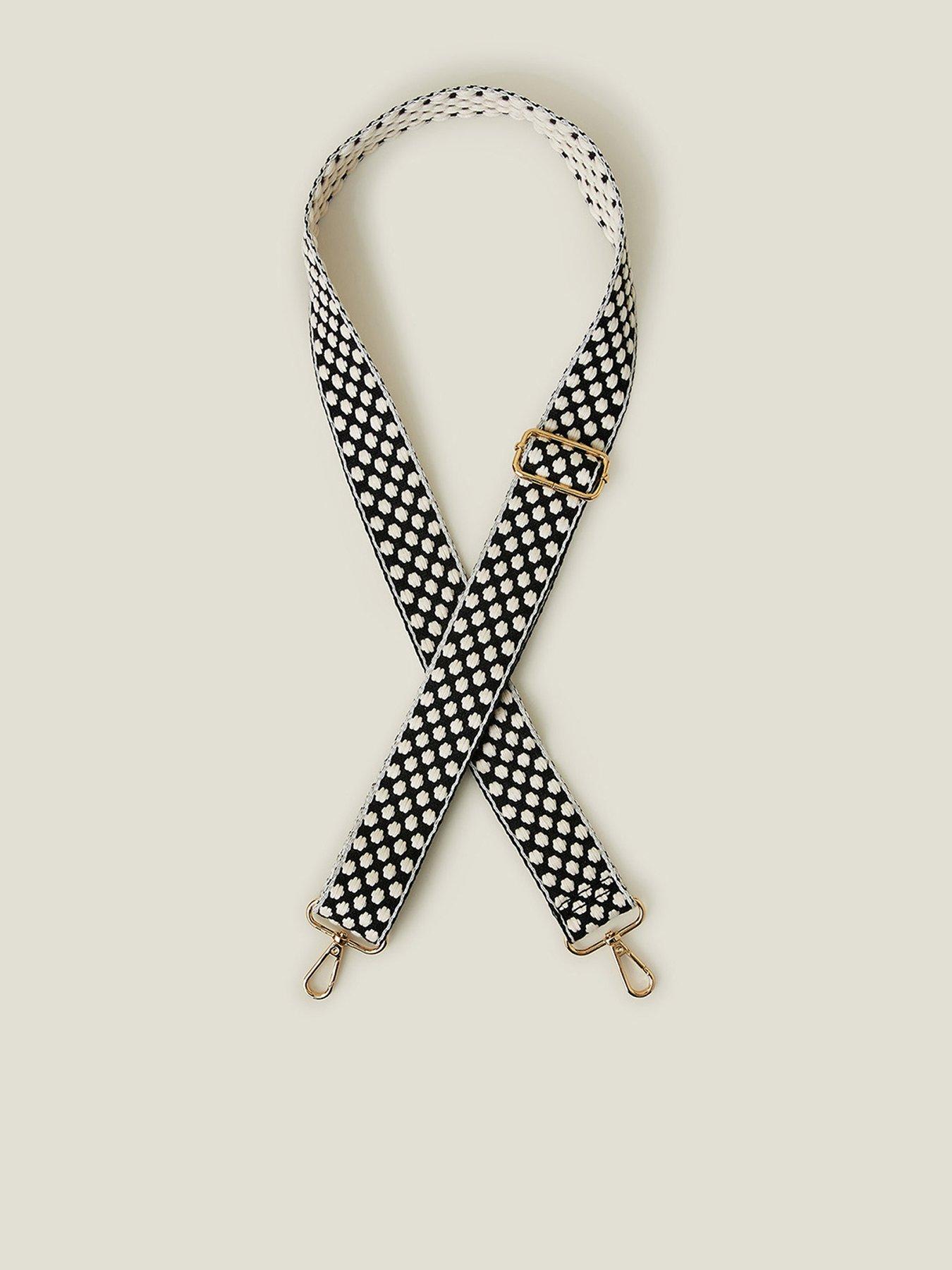 Image of Accessorize Polka Dot Bag Strap - Black