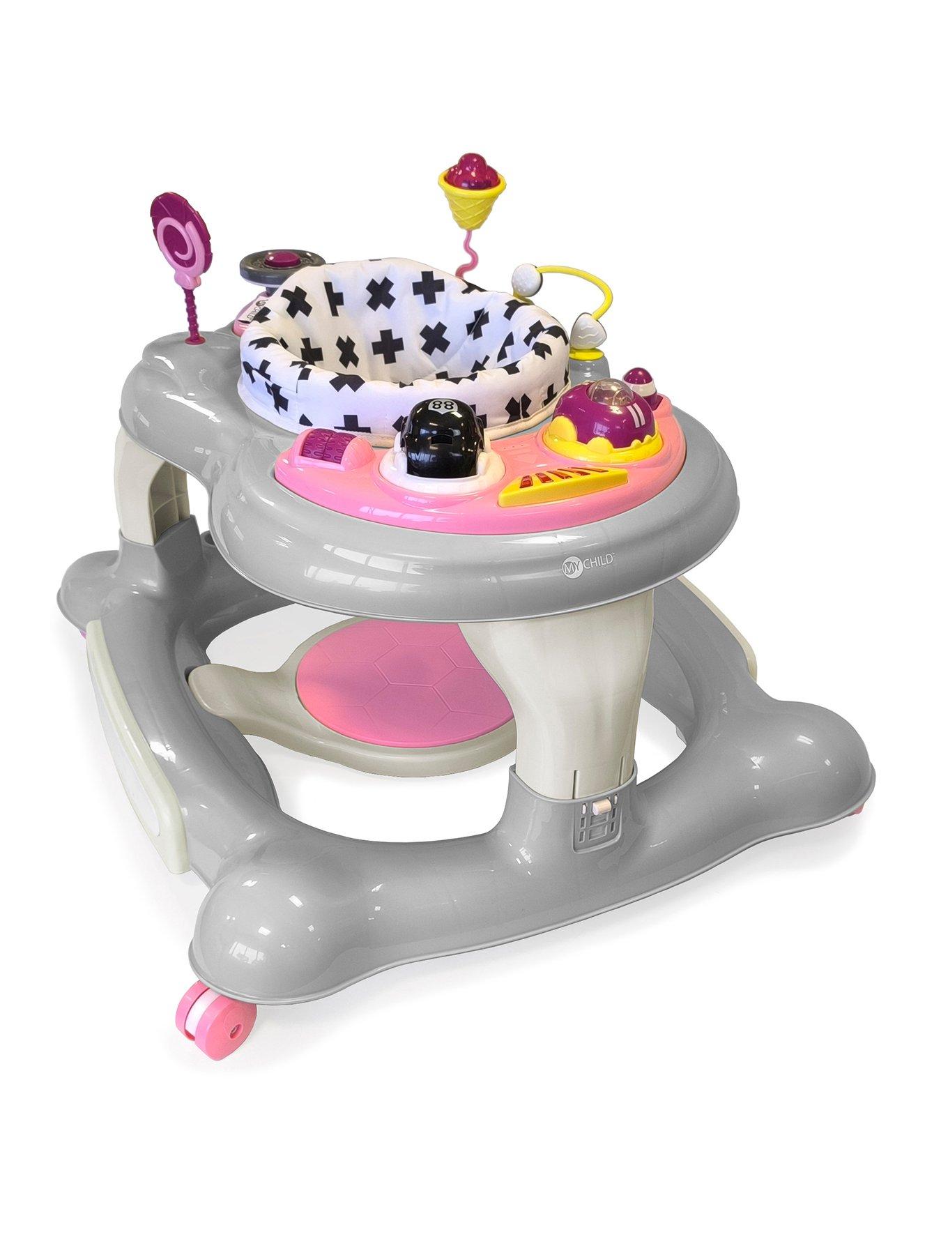 undefined Roundabout 4 in 1 Activity Walker - Pink Neutral