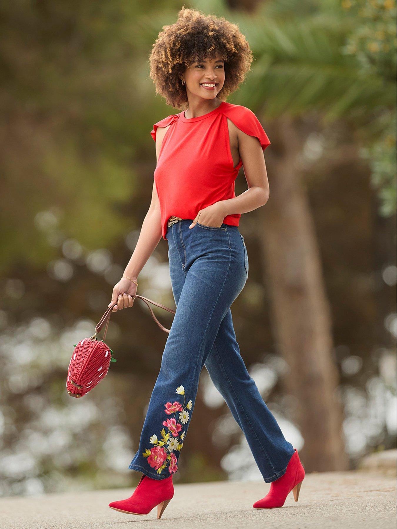 joe-browns-freya-flutter-sleeve-jersey-top-red