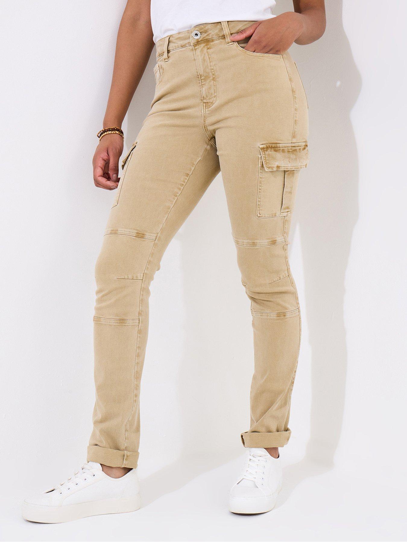 Image 2 of 5 of Joe Browns Carla Slim Fit Cargo Pants - Stone