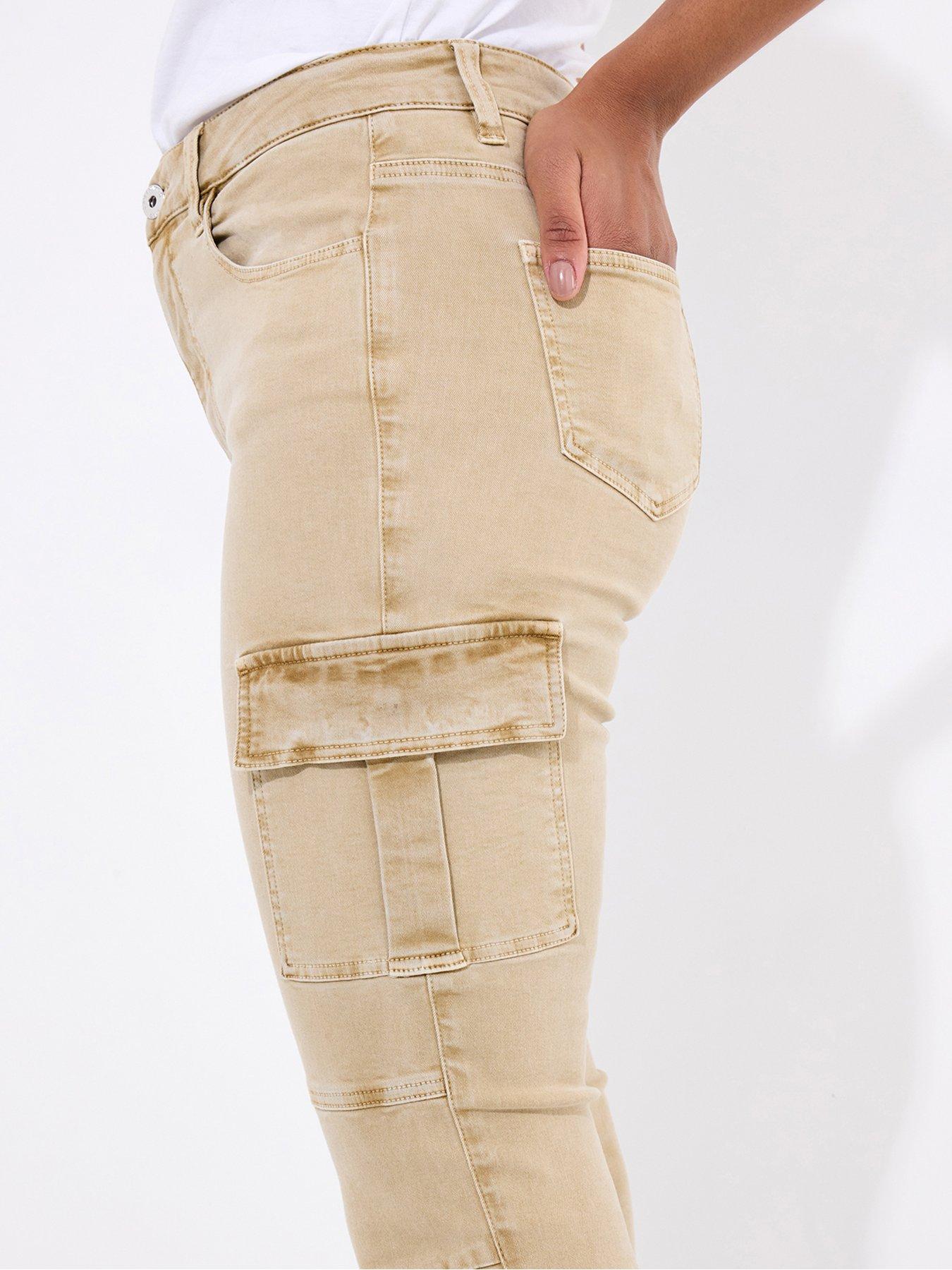 Image 4 of 5 of Joe Browns Carla Slim Fit Cargo Pants - Stone