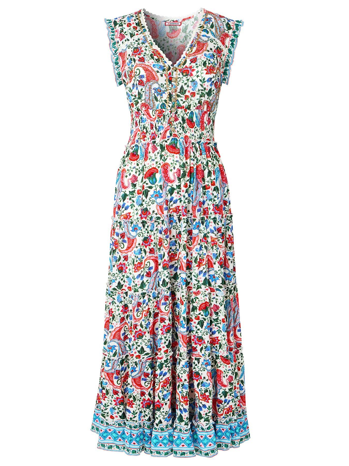 Image 6 of 6 of Joe Browns Flora Beaded Maxi Dress - Cream