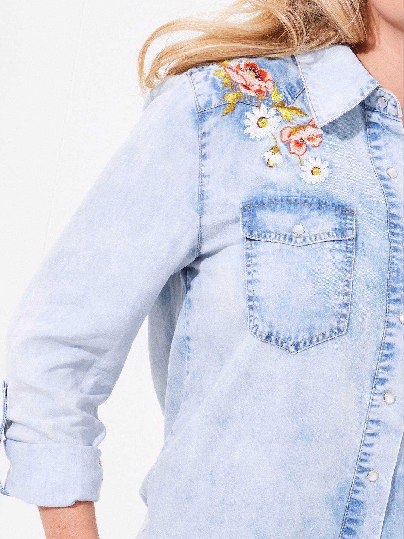 joe-browns-daisy-embroidered-denim-shirt-blueoutfit