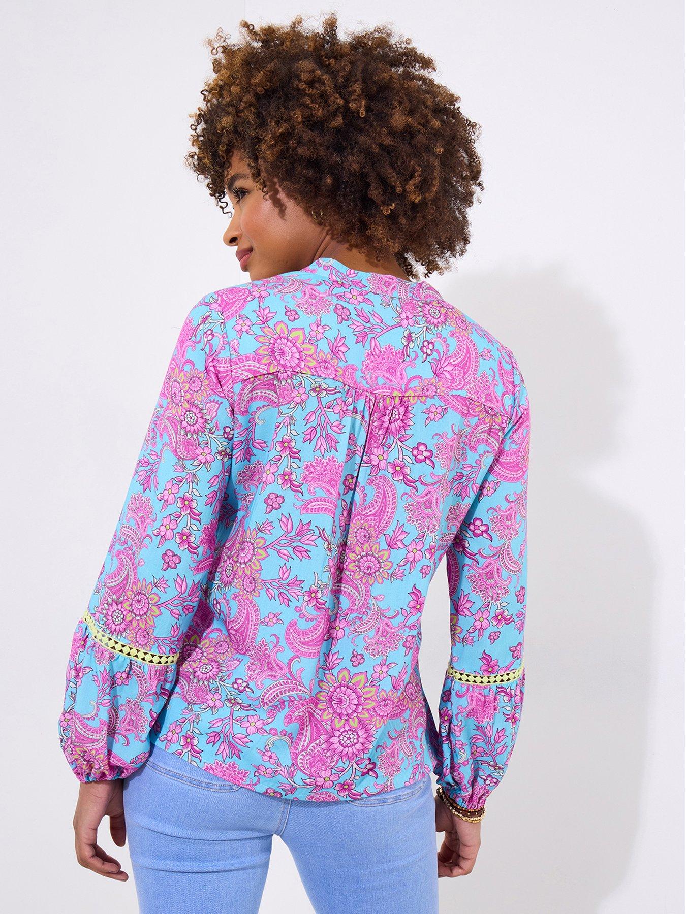 Image 3 of 5 of Joe Browns Aline Embroidered Print Top - Blue