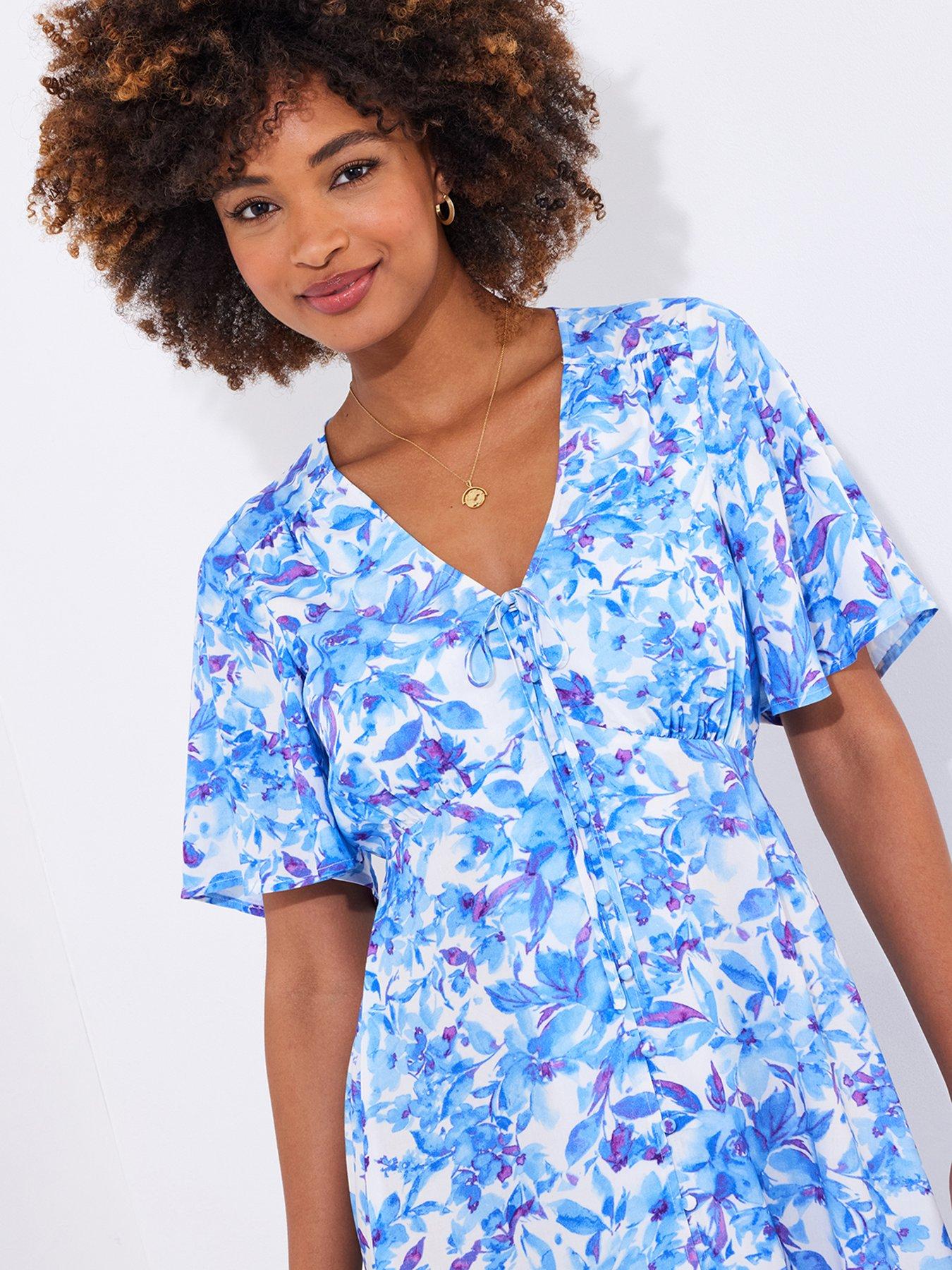Image 3 of 5 of Joe Browns Olivia Floral Printed Midi Dress - Blue