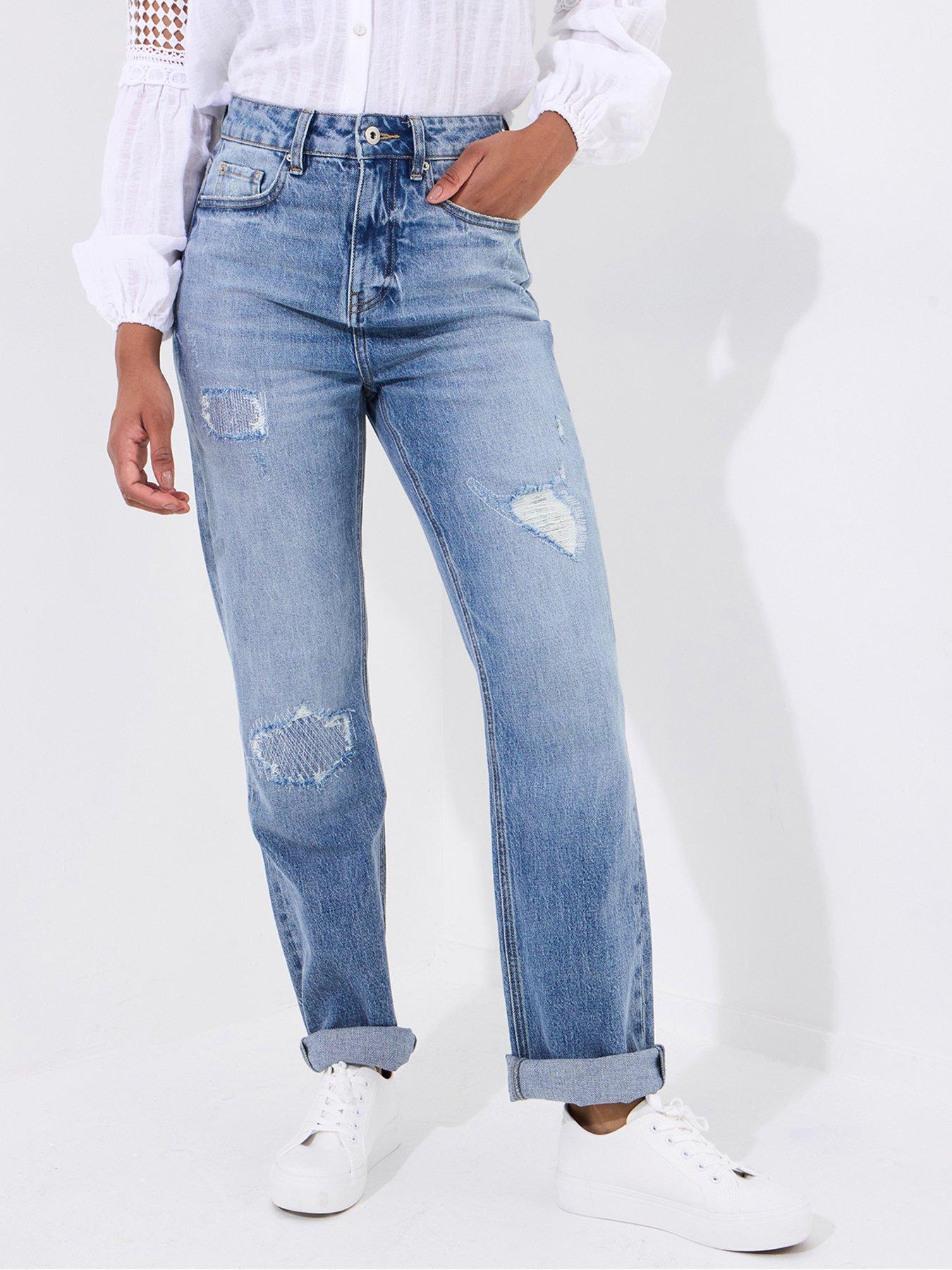 Image 2 of 5 of Joe Browns Elsa Distressed Straight Leg Jeans - Blue