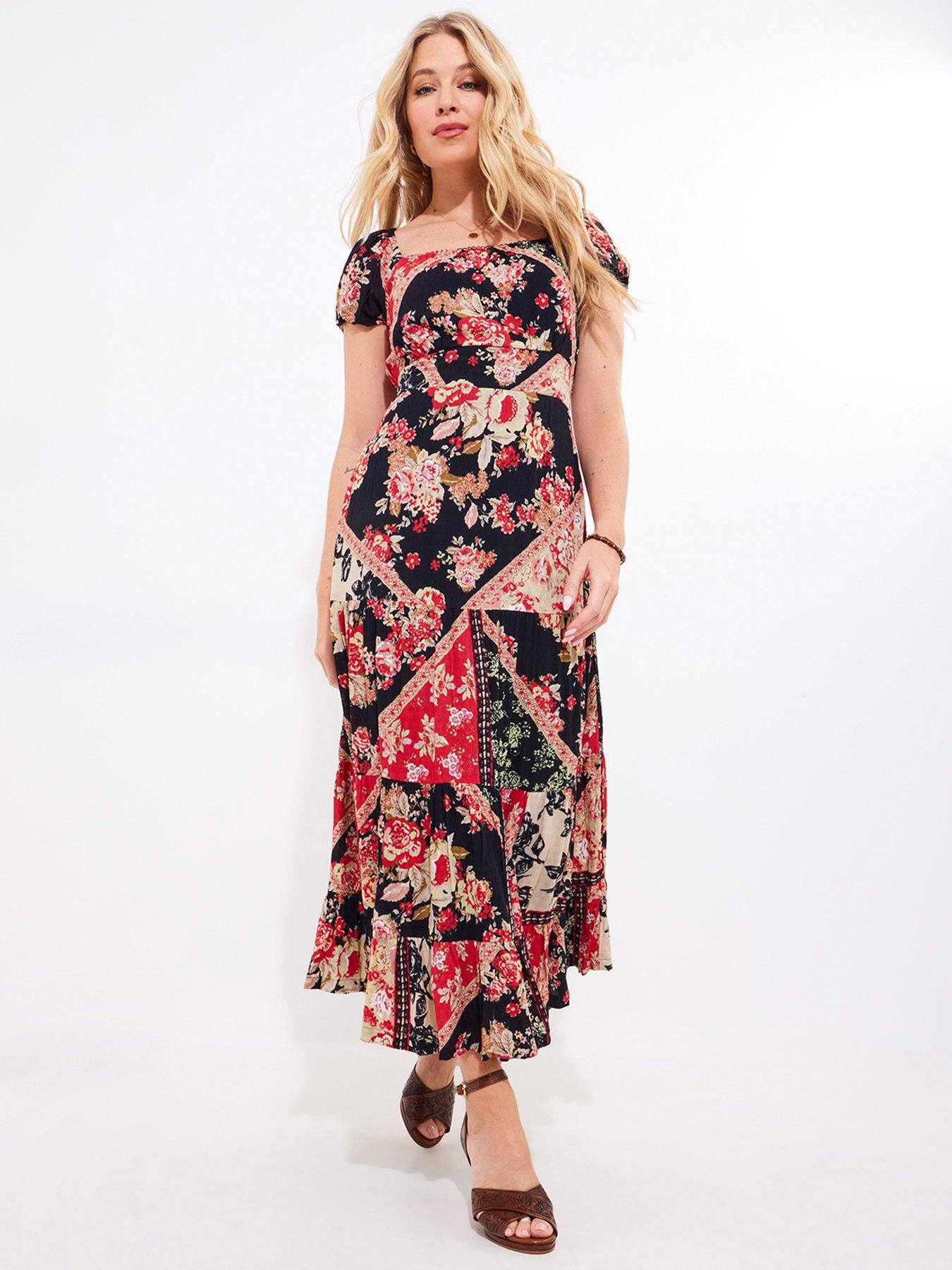 Image 2 of 6 of Joe Browns Sasha Patchwork Printed Maxi Dress - Black