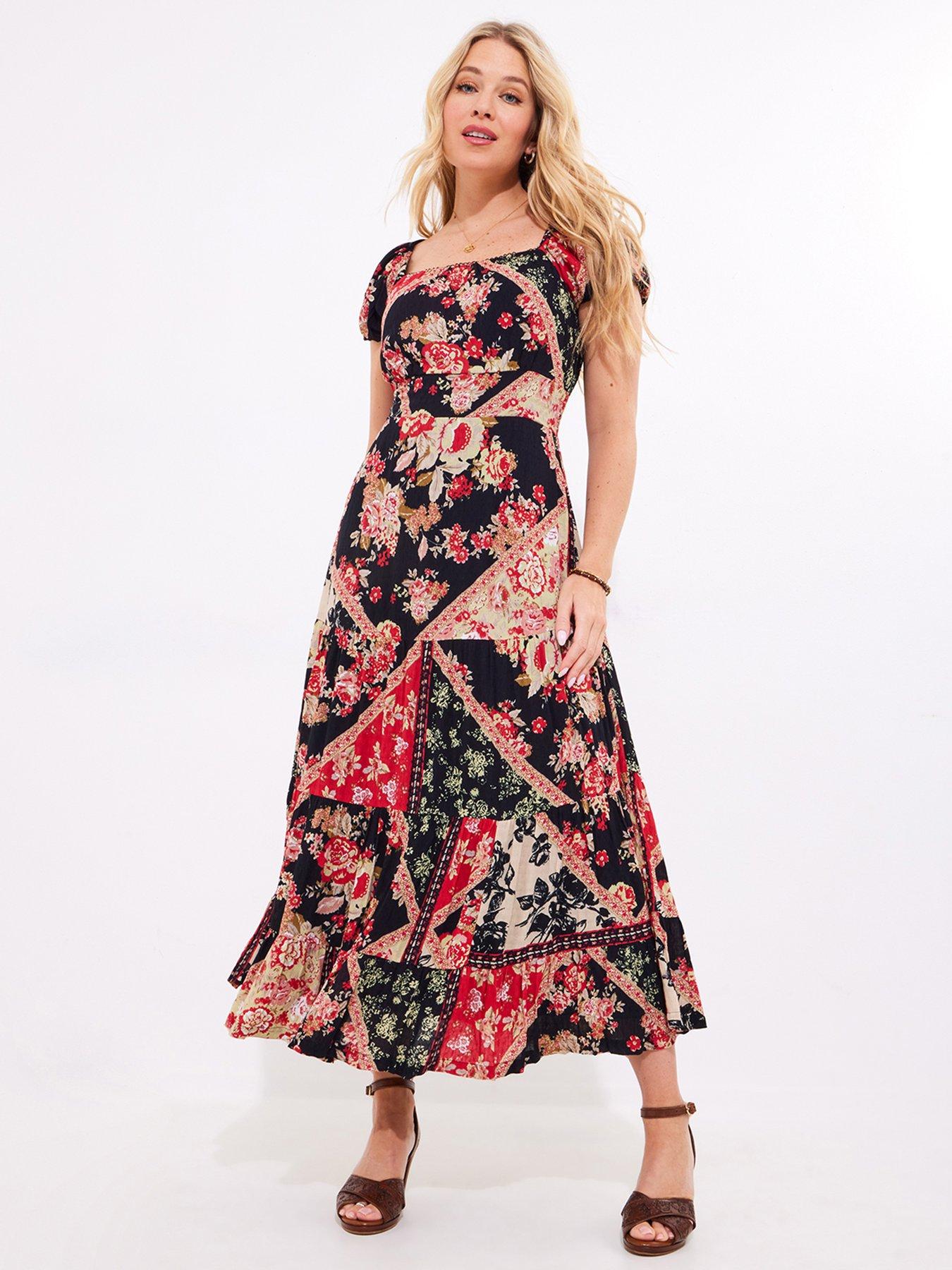 Image 5 of 6 of Joe Browns Sasha Patchwork Printed Maxi Dress - Black