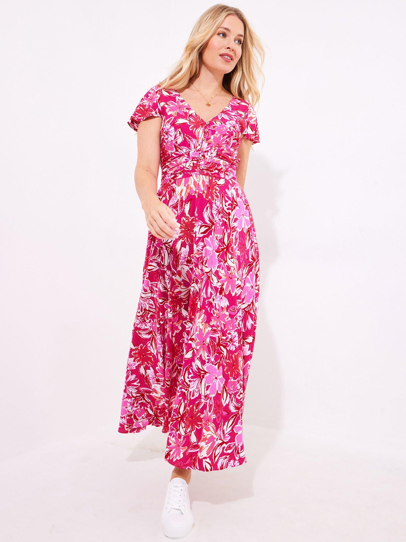 undefined Celina Floral Maxi Dress - Pink