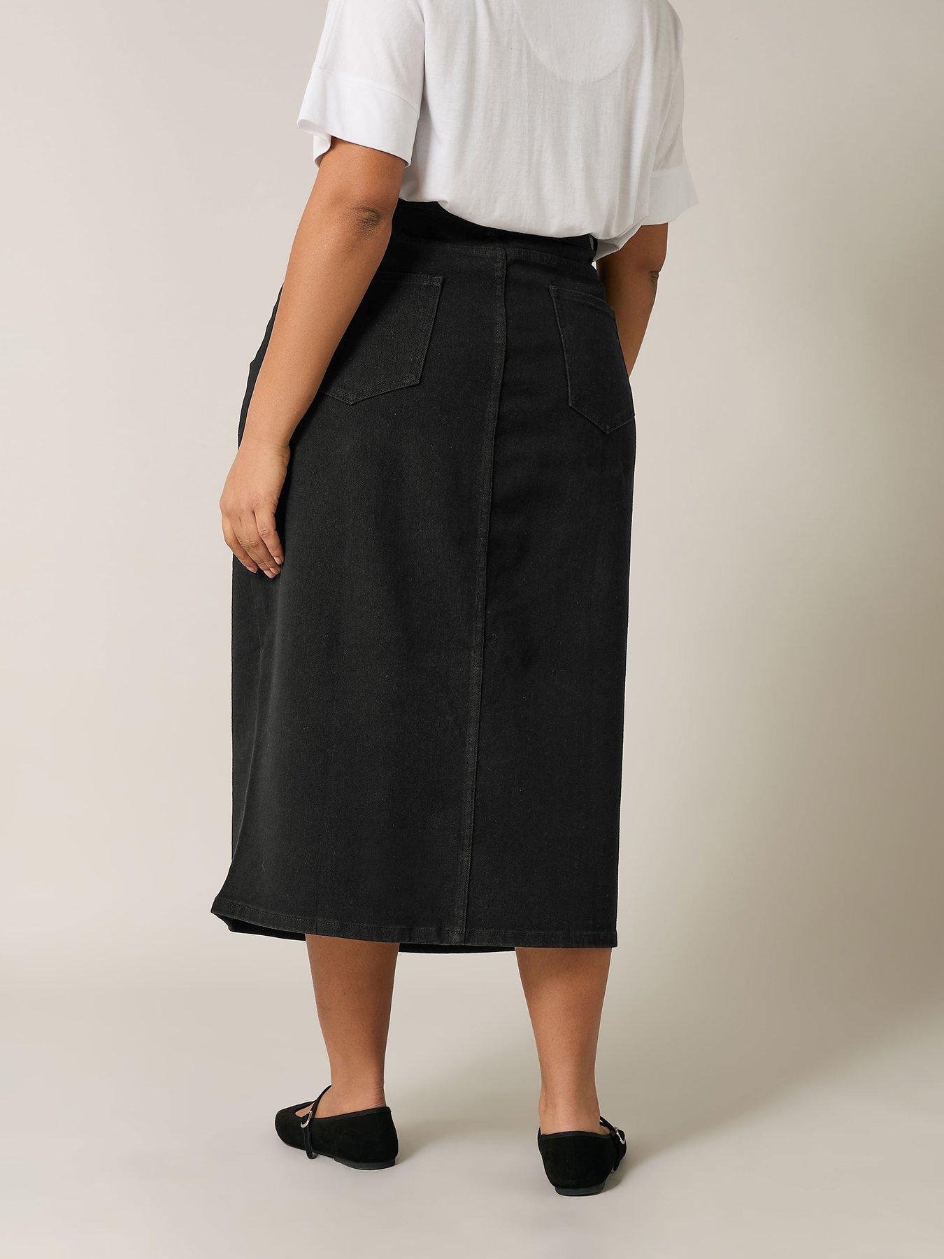 evans-split-front-denim-skirtstillFront