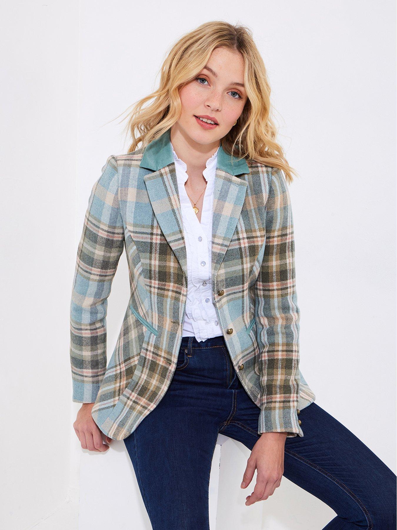 Image 2 of 6 of Joe Browns Lottie Check Jacket - Blue