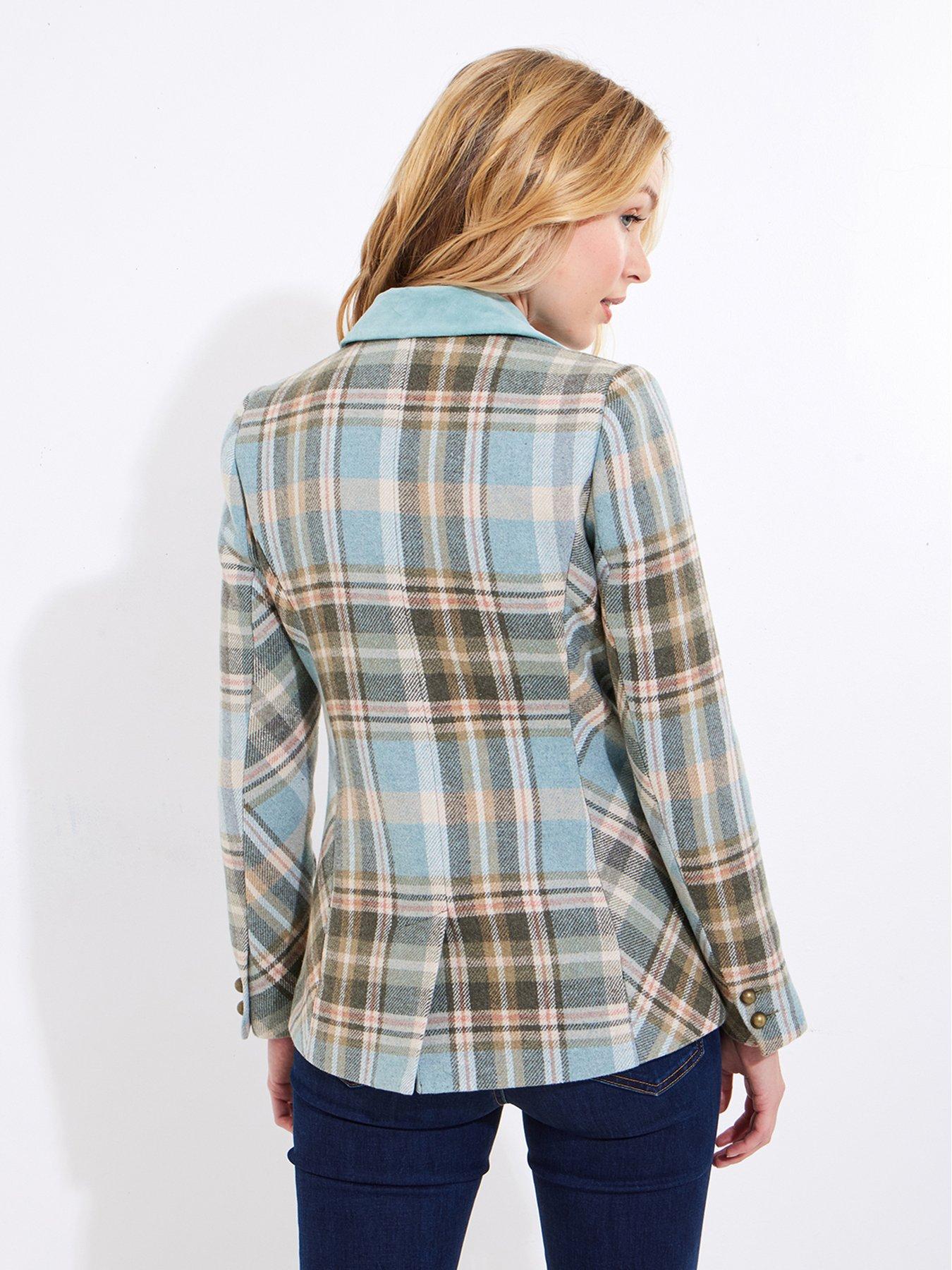 Image 3 of 6 of Joe Browns Lottie Check Jacket - Blue