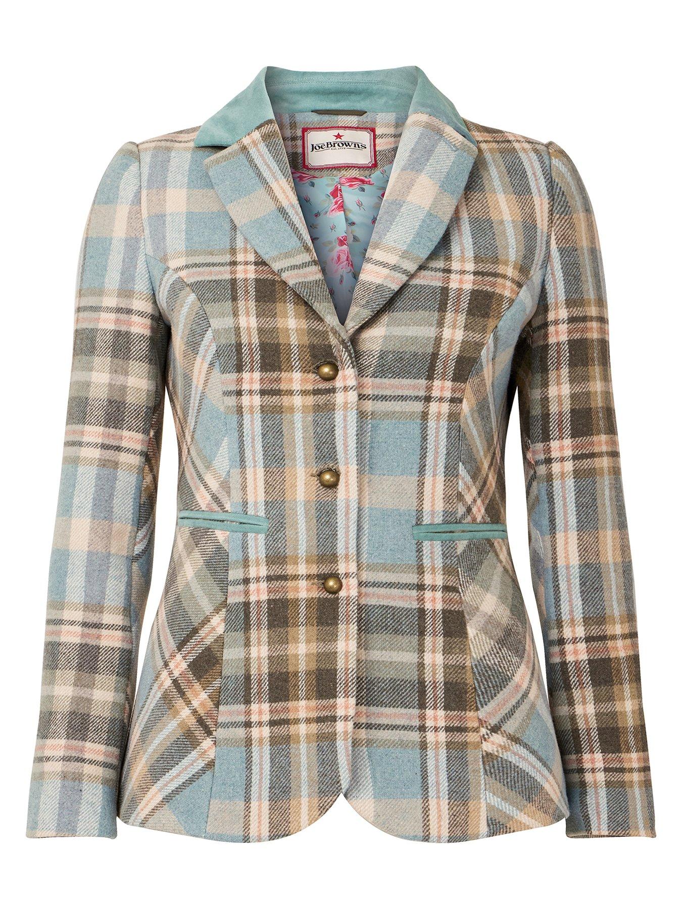 Image 6 of 6 of Joe Browns Lottie Check Jacket - Blue