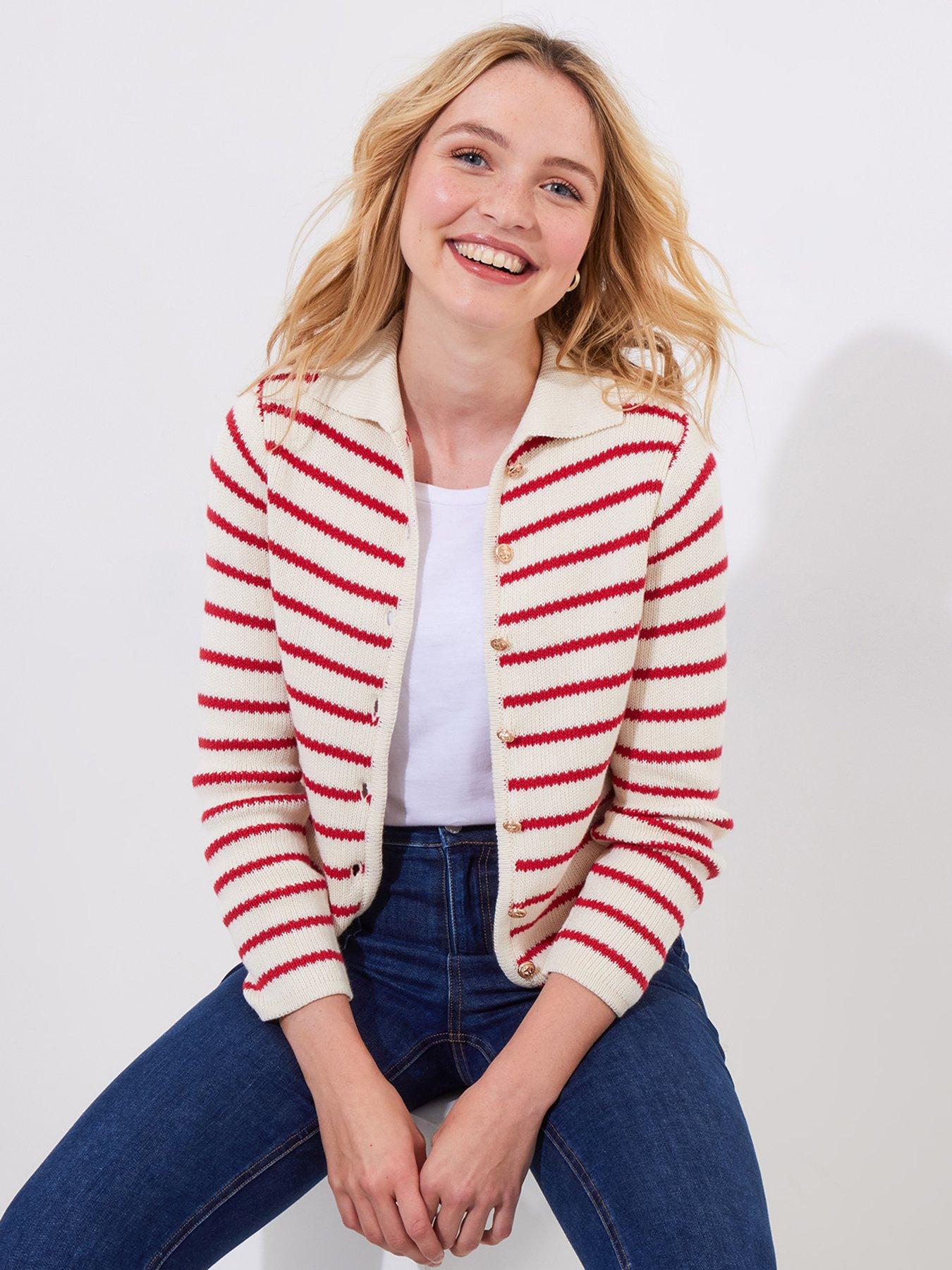 undefined Amelie Collared Cardigan - Cream