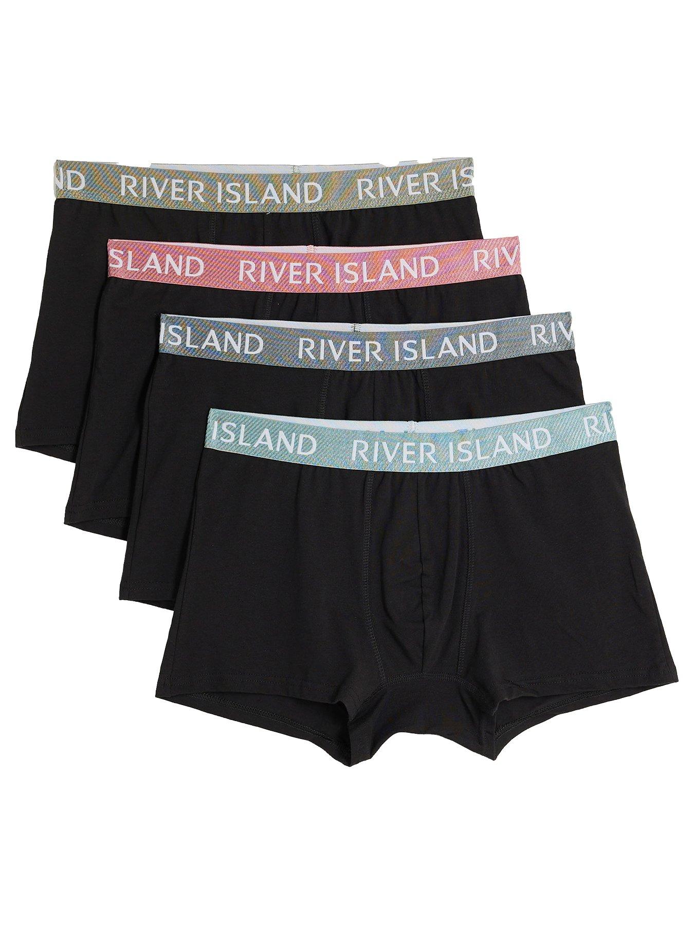 river-island-4-pack-colour-contrast-waistband-trunks-black