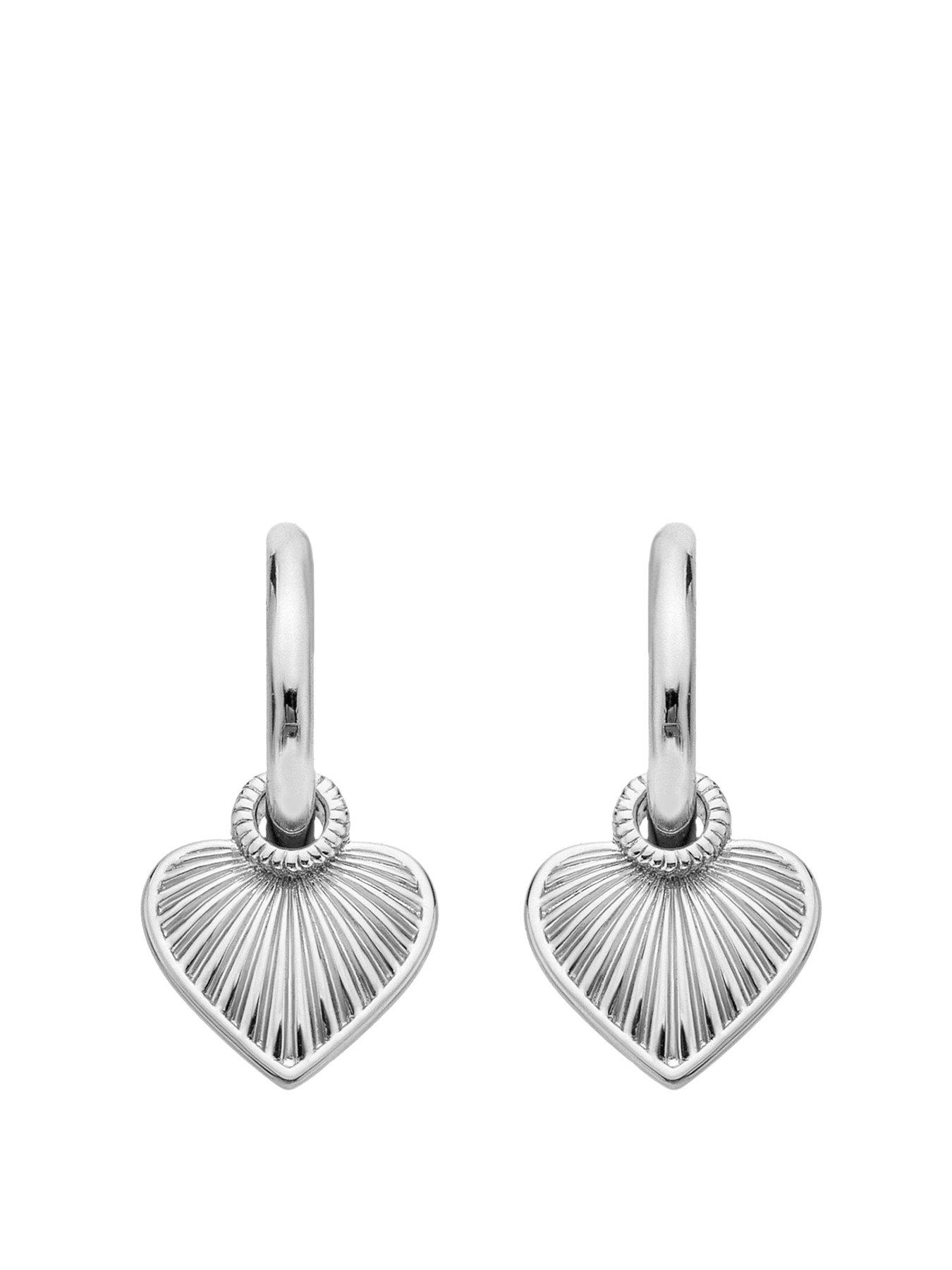 Hot Diamonds Essence Heart Huggie Earrings