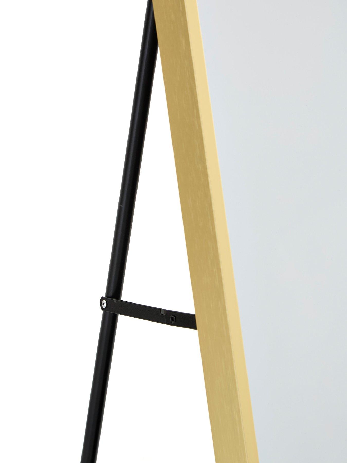 Image 5 of 6 of The Very Collection Gold Rounded Standing Mirror 45x160cm