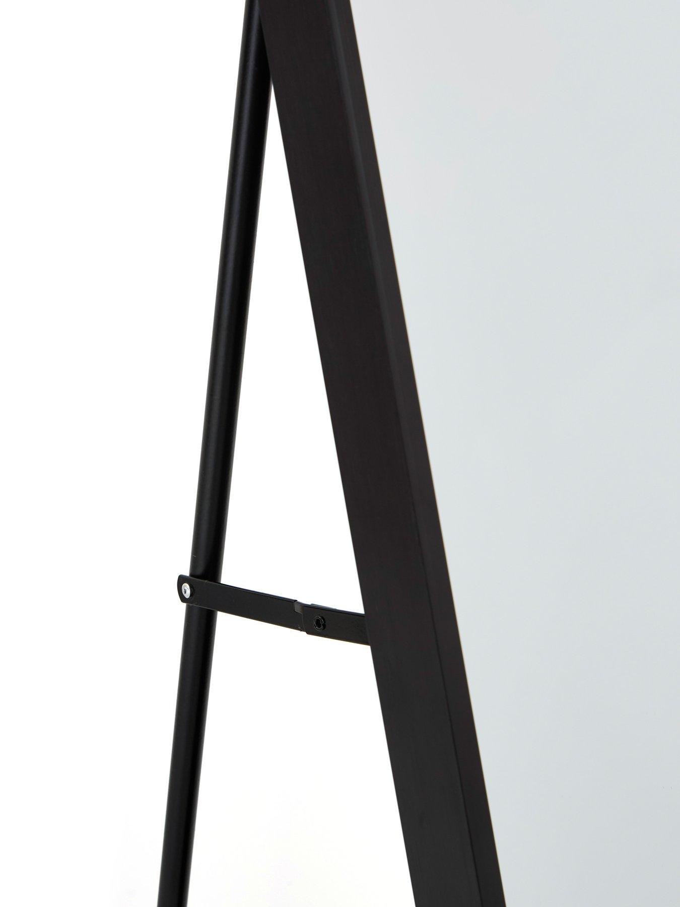Image 5 of 6 of The Very Collection Black Rounded Standing Mirror 45x160cm