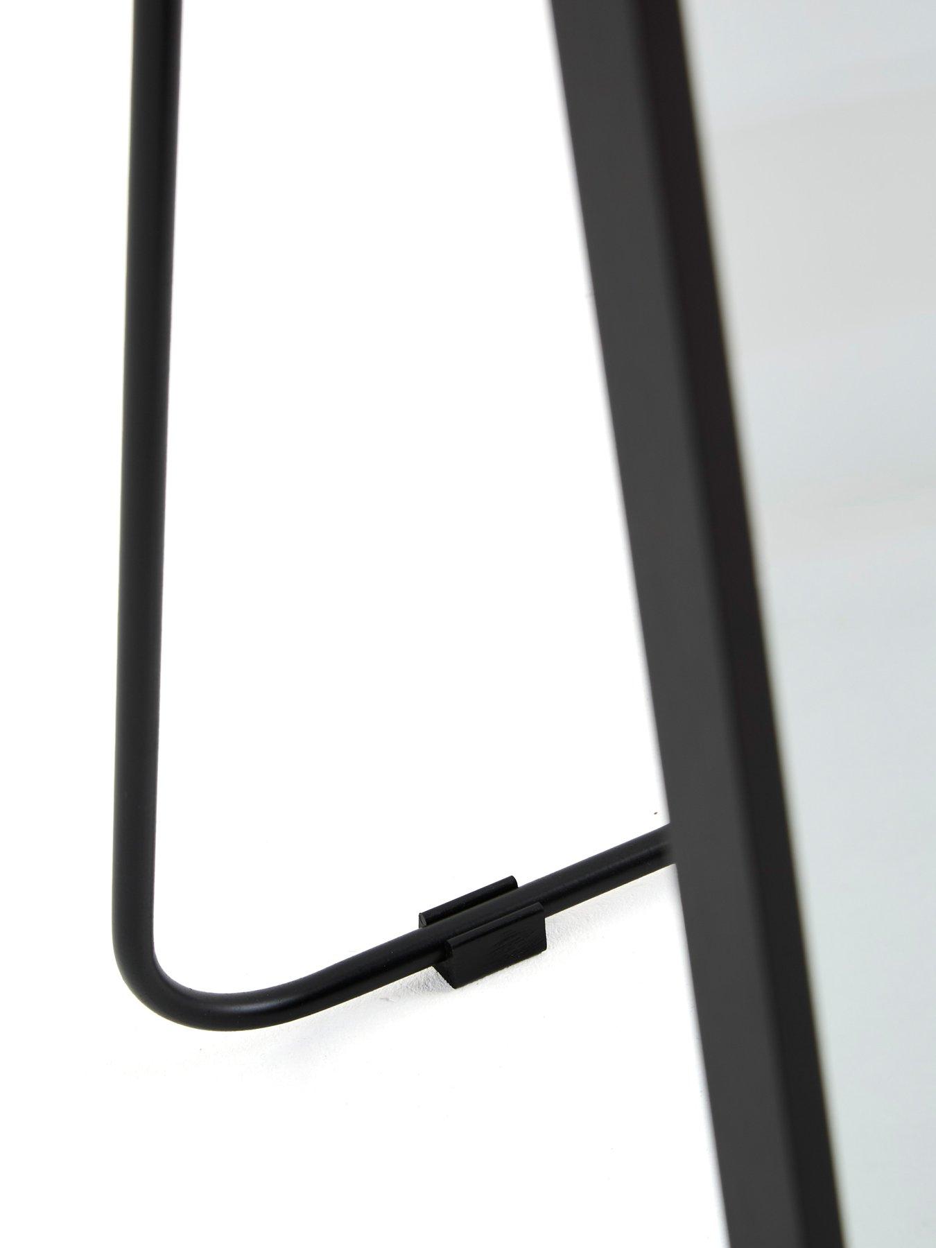Image 6 of 6 of The Very Collection Black Rounded Standing Mirror 45x160cm