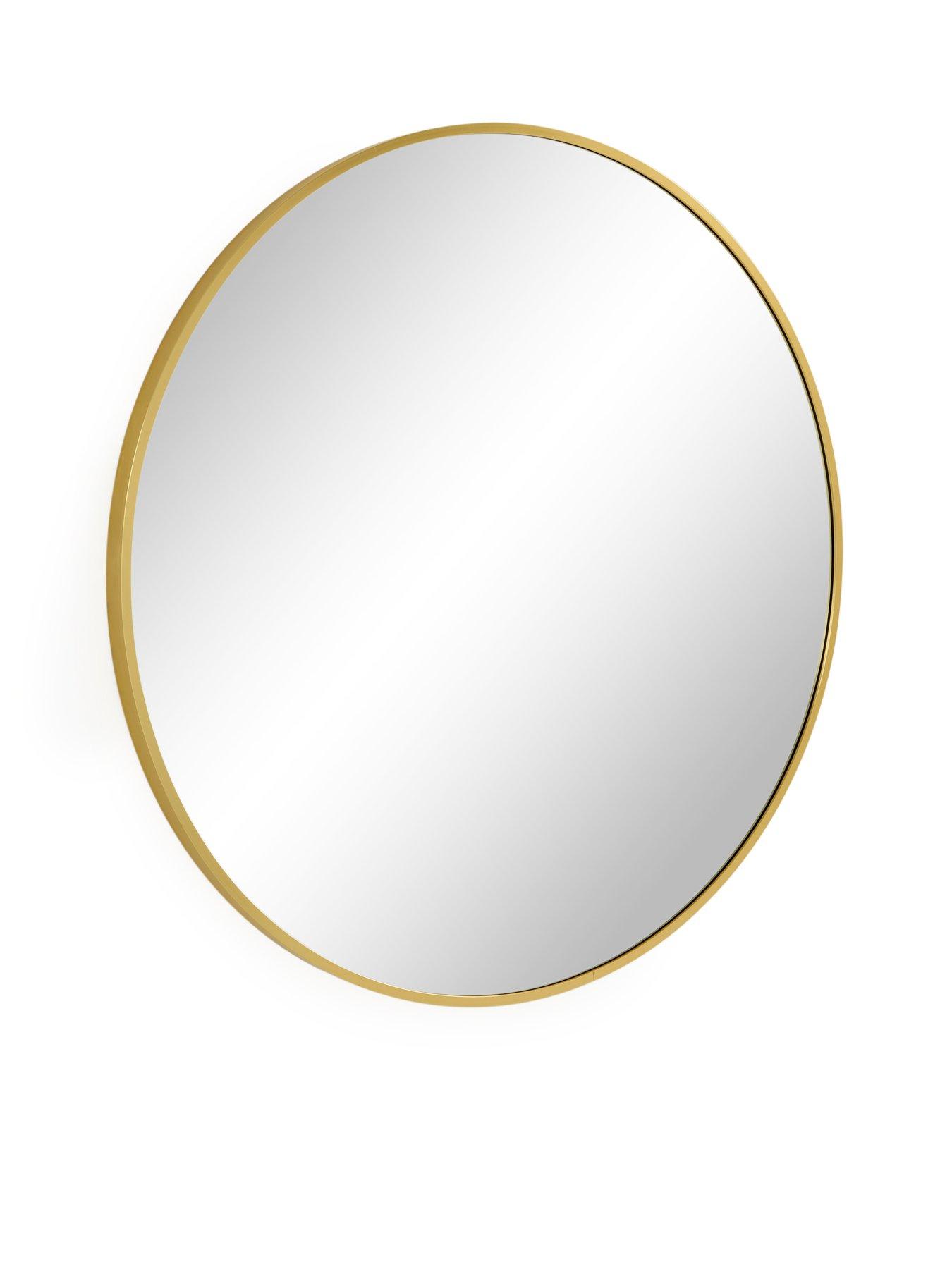 Image 3 of 5 of The Very Collection Round Gold Mirror 71cm